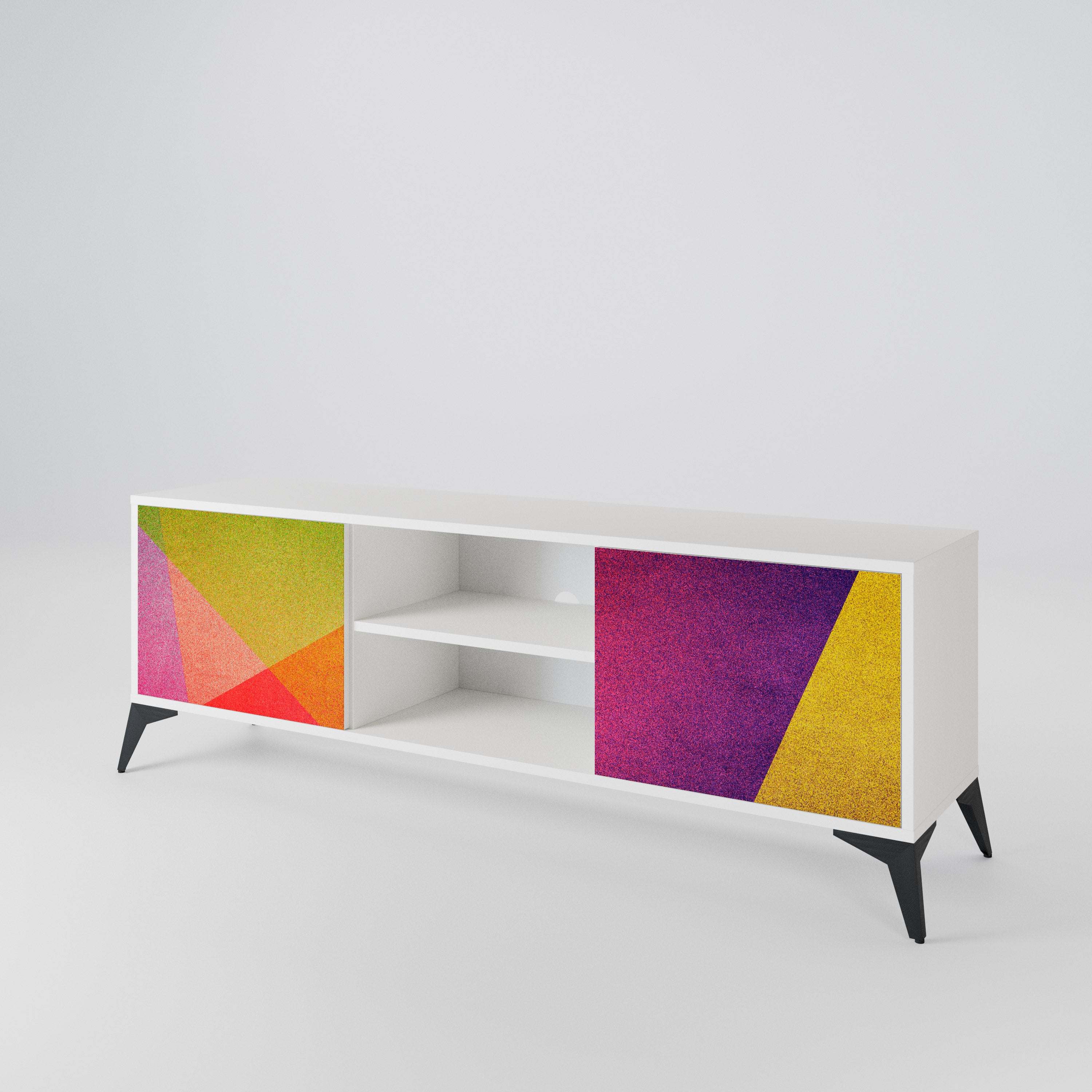 VIVID GEOMETRY Mueble de TV de 2 Puertas
