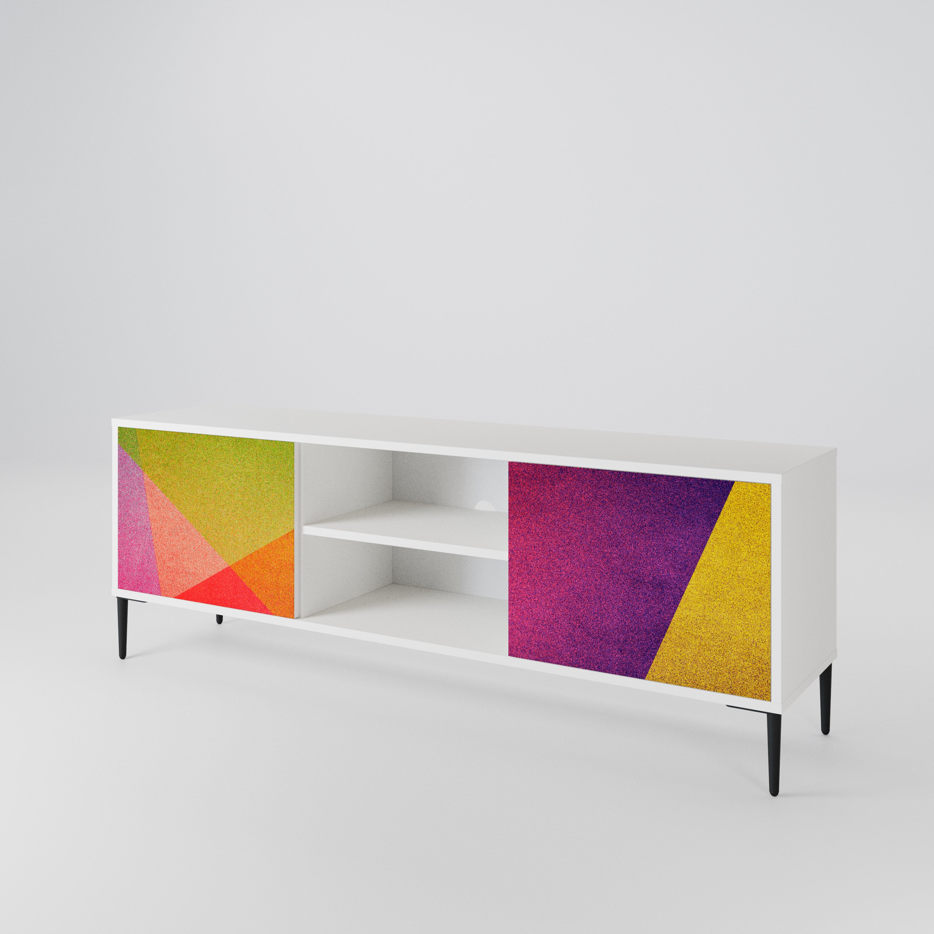 VIVID GEOMETRY Mueble de TV de 2 Puertas