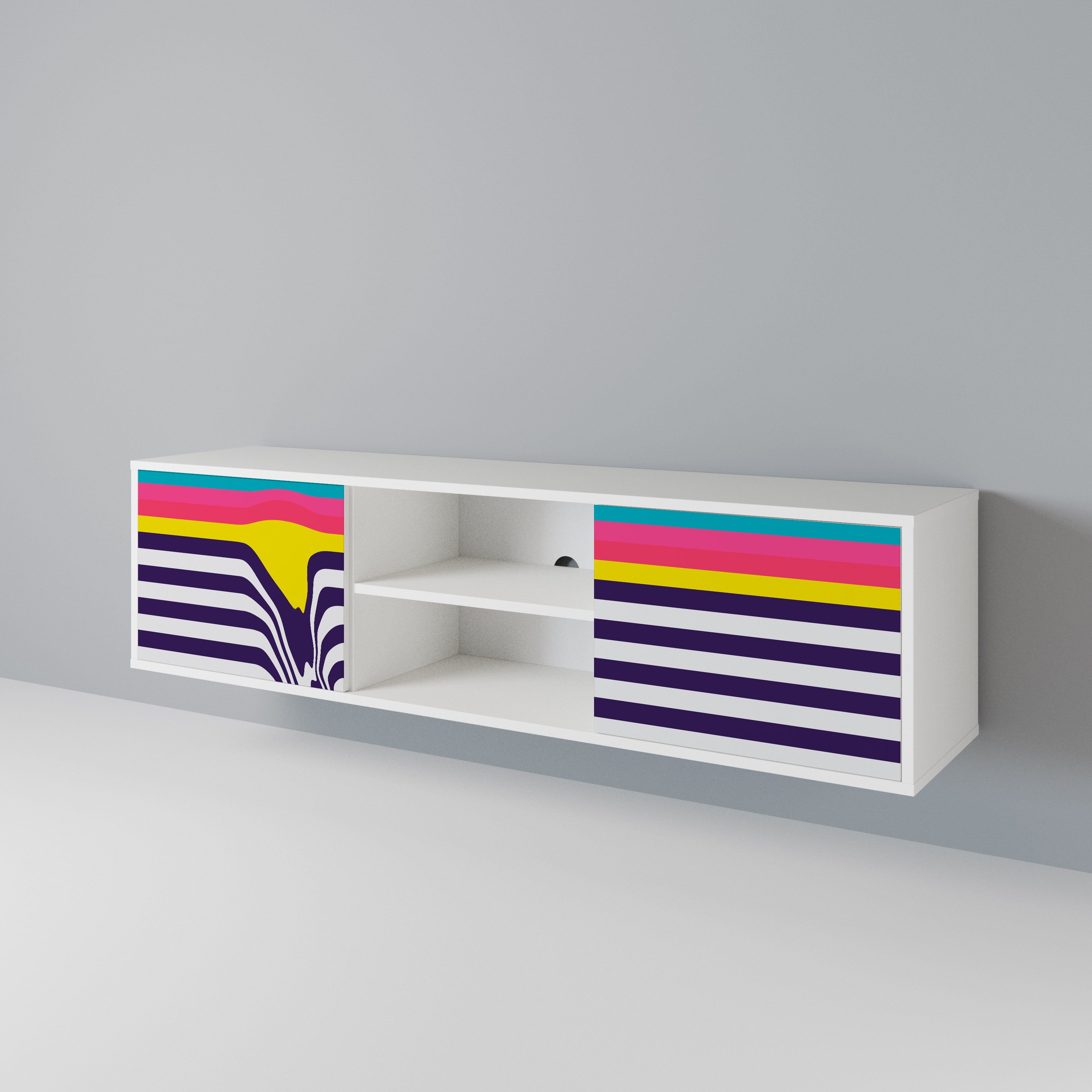 TONE COLLAPSE Mueble de TV de 2 Puertas