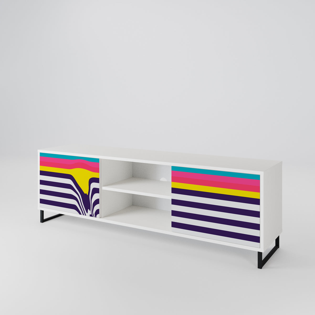 TONE COLLAPSE Mueble de TV de 2 Puertas