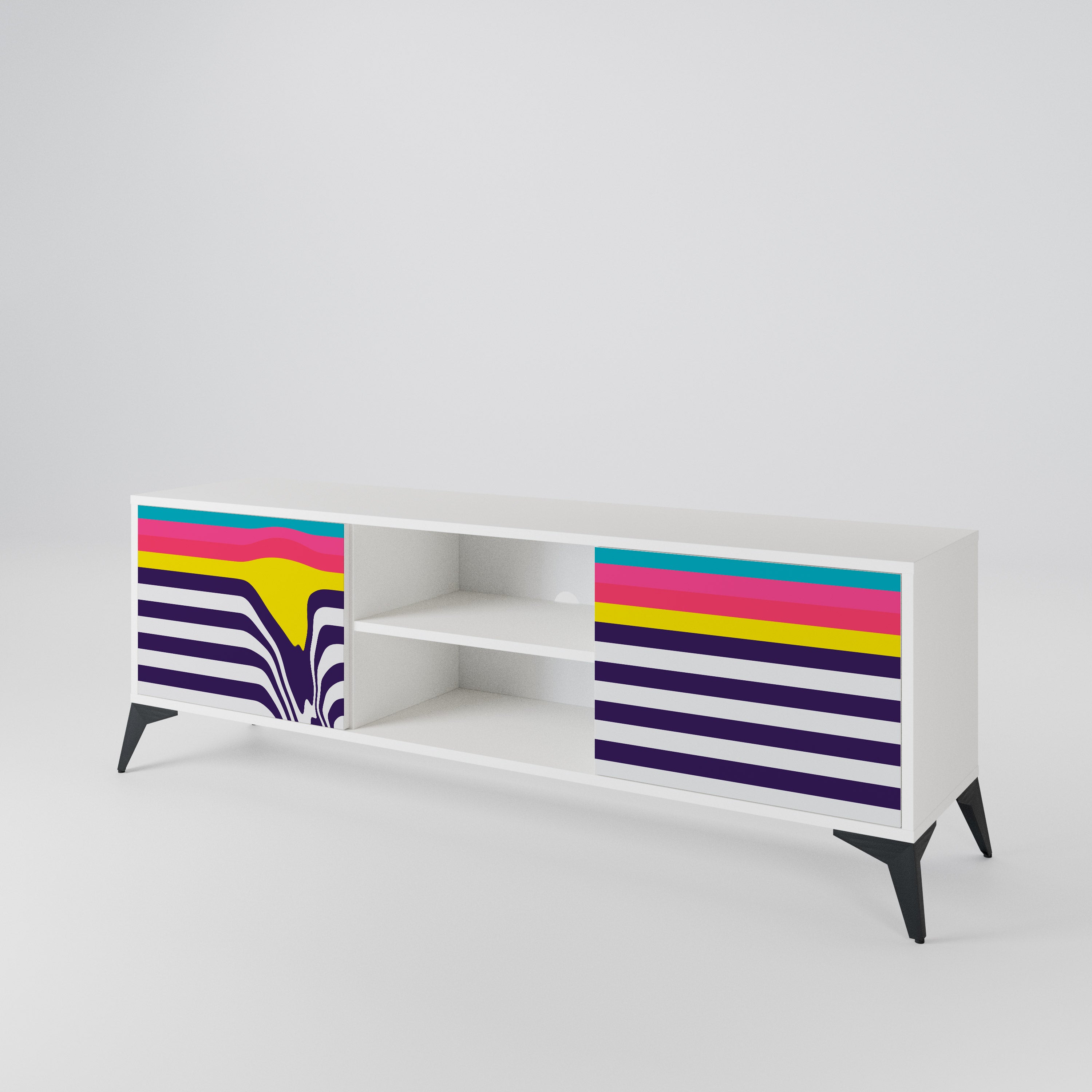 TONE COLLAPSE Mueble de TV de 2 Puertas
