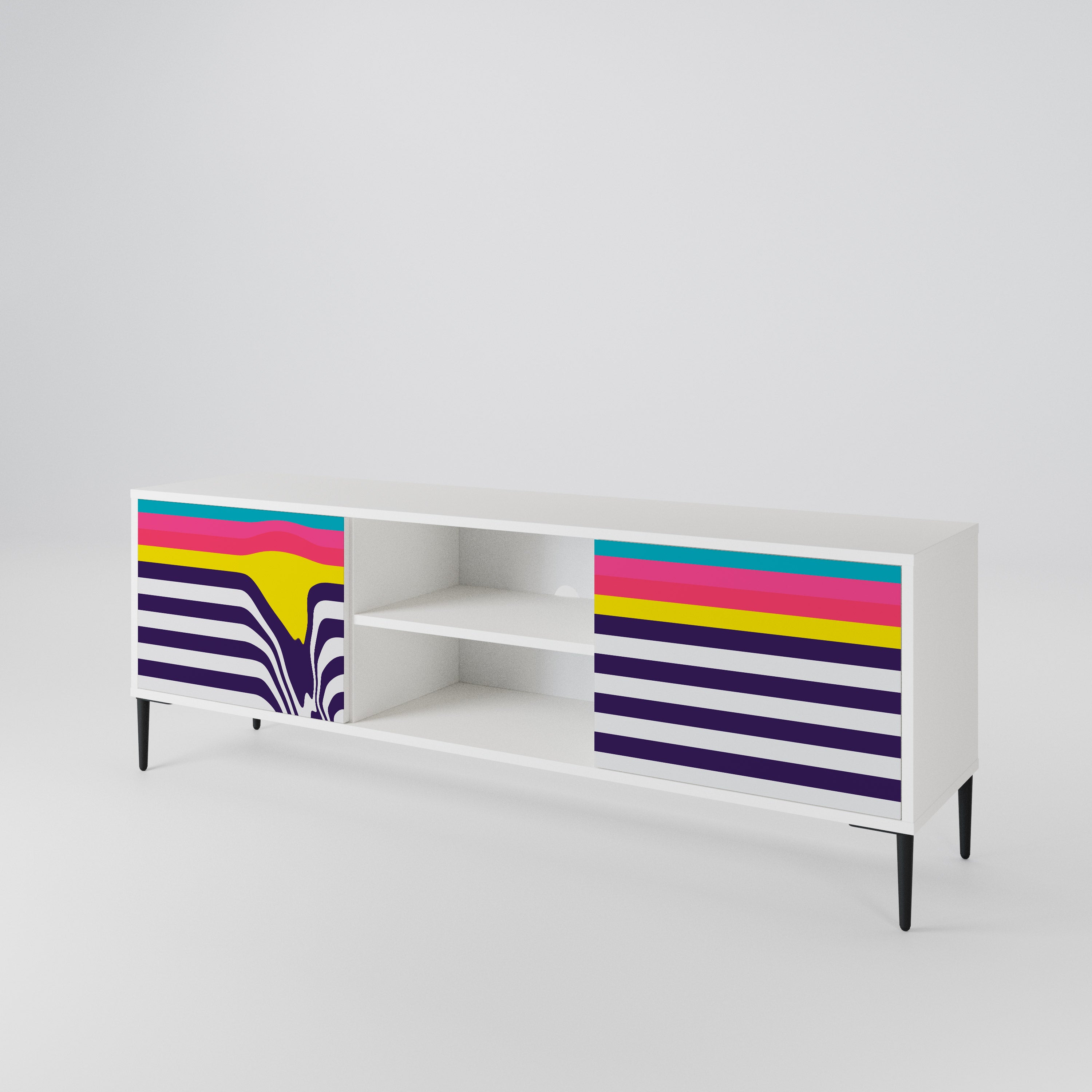 TONE COLLAPSE Mueble de TV de 2 Puertas