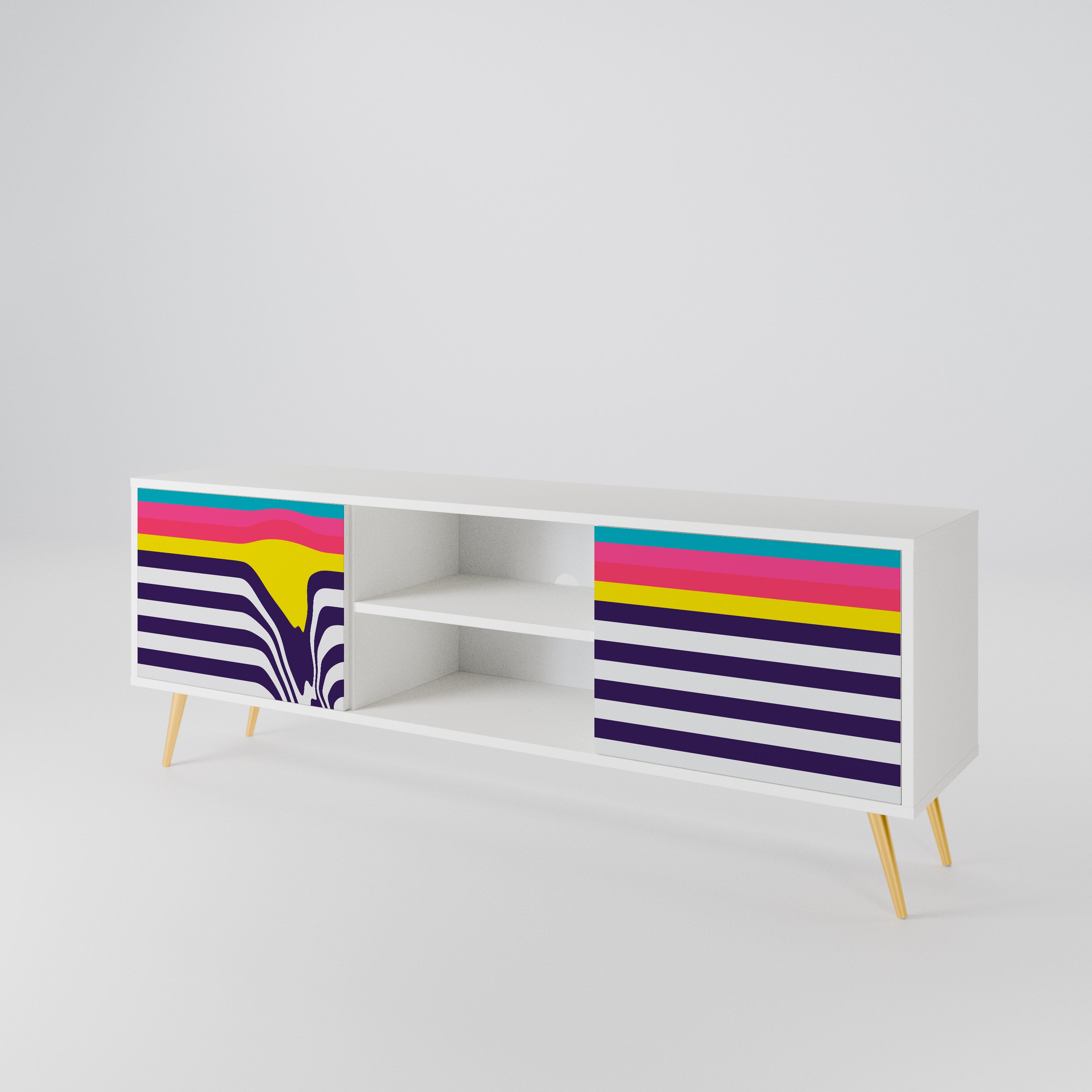 TONE COLLAPSE Mueble de TV de 2 Puertas