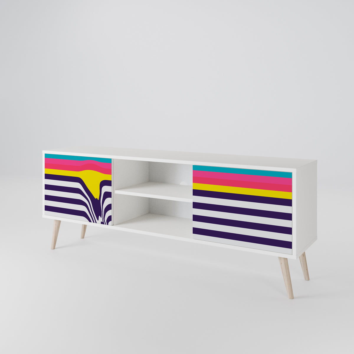 TONE COLLAPSE Mueble de TV de 2 Puertas