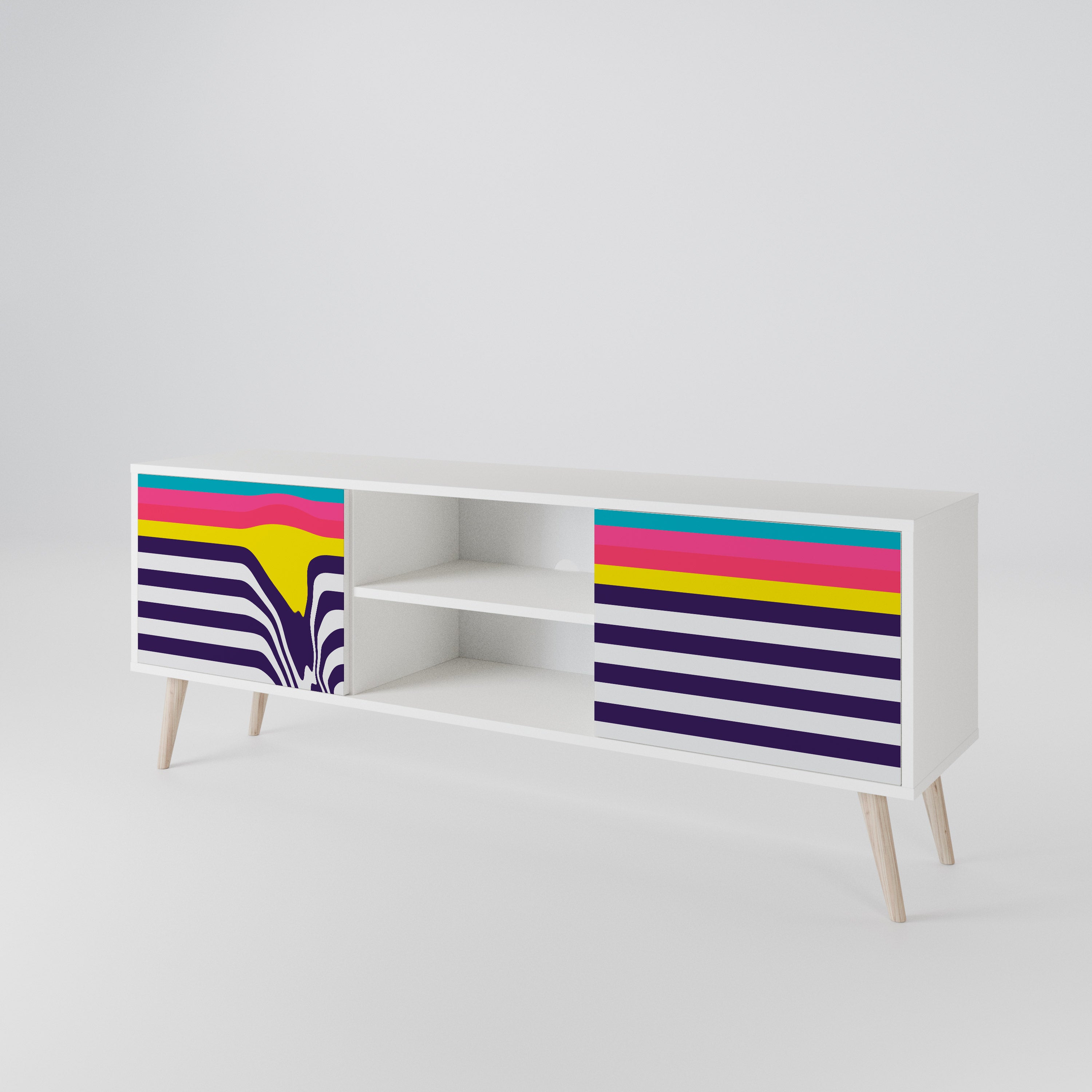 TONE COLLAPSE Mueble de TV de 2 Puertas