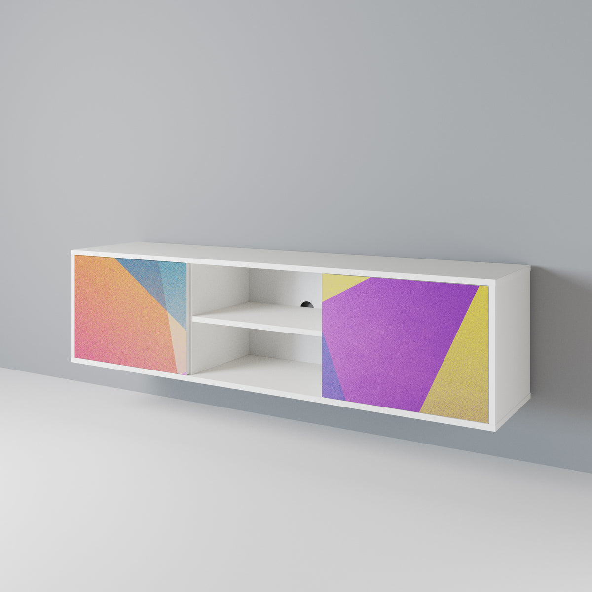 BRIGHT GEOMETRY 2-Door TV Cabinet
