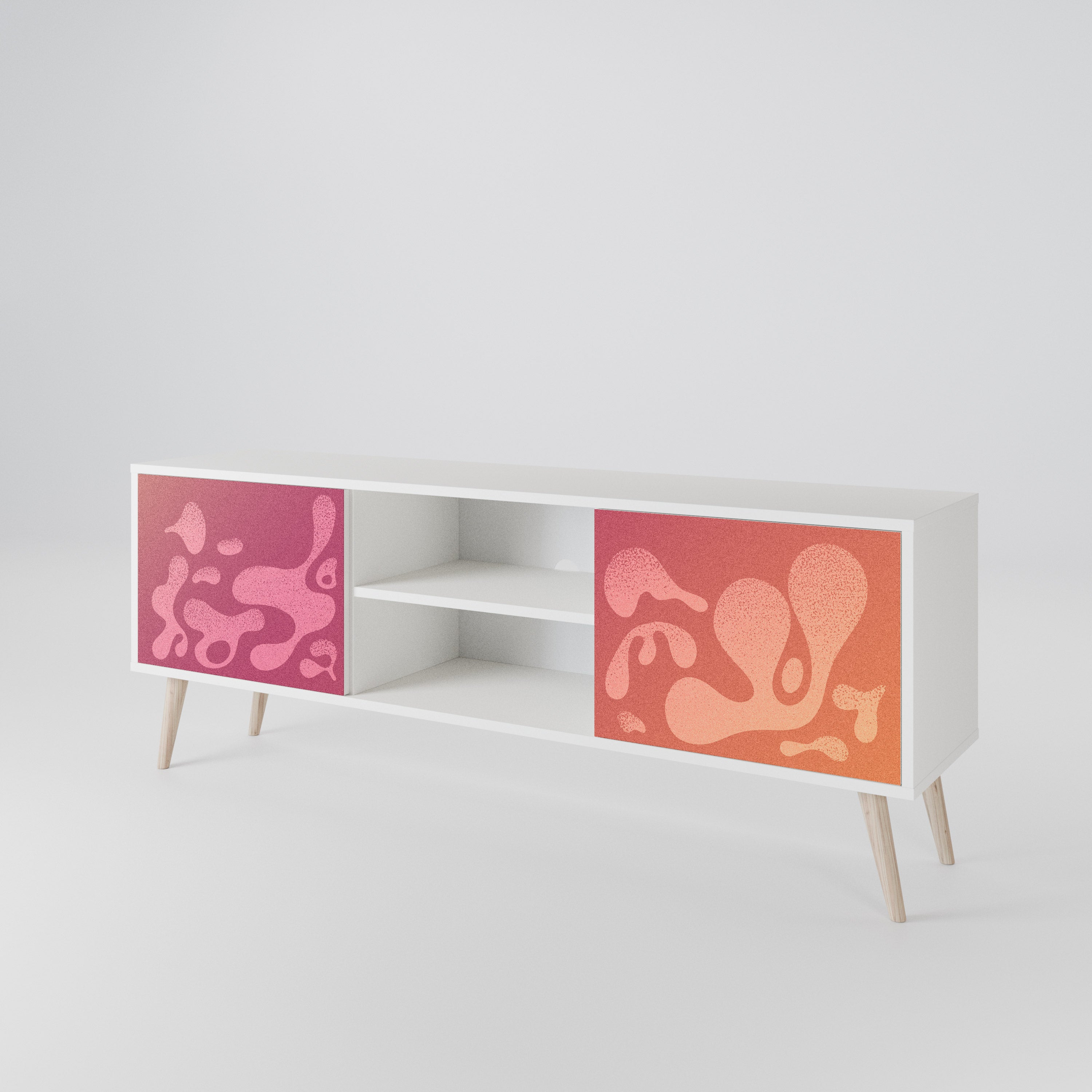 IRREGULAR PINK Mueble de TV de 2 Puertas