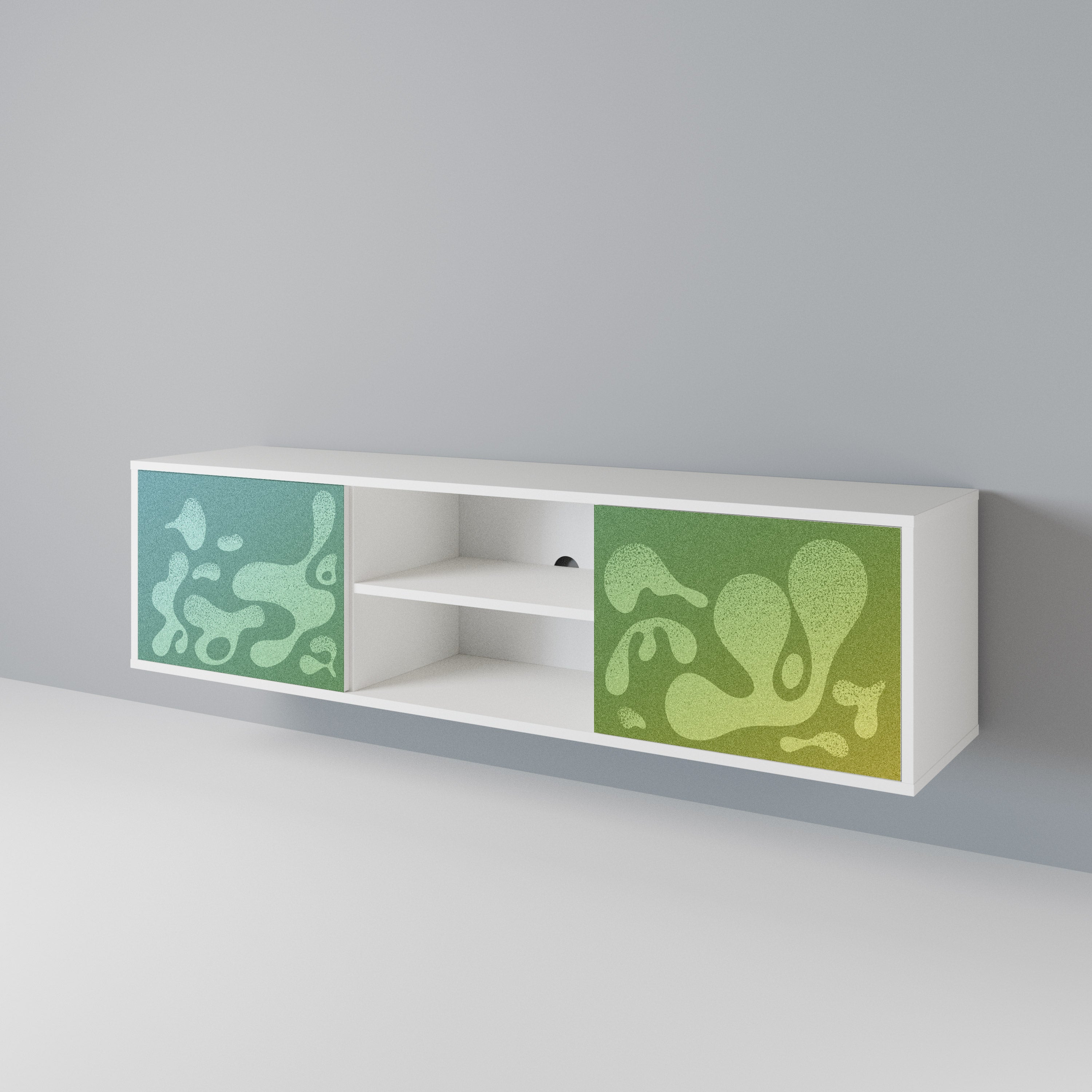 IRREGULAR BLUE Mueble de TV de 2 Puertas