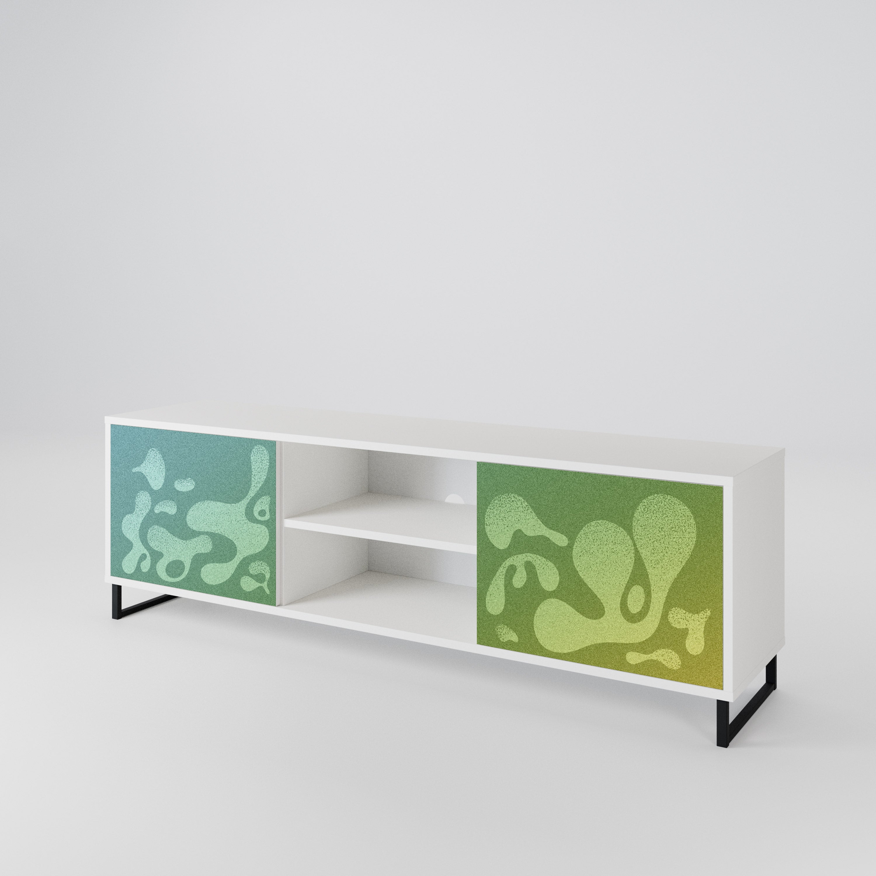 IRREGULAR BLUE Mueble de TV de 2 Puertas