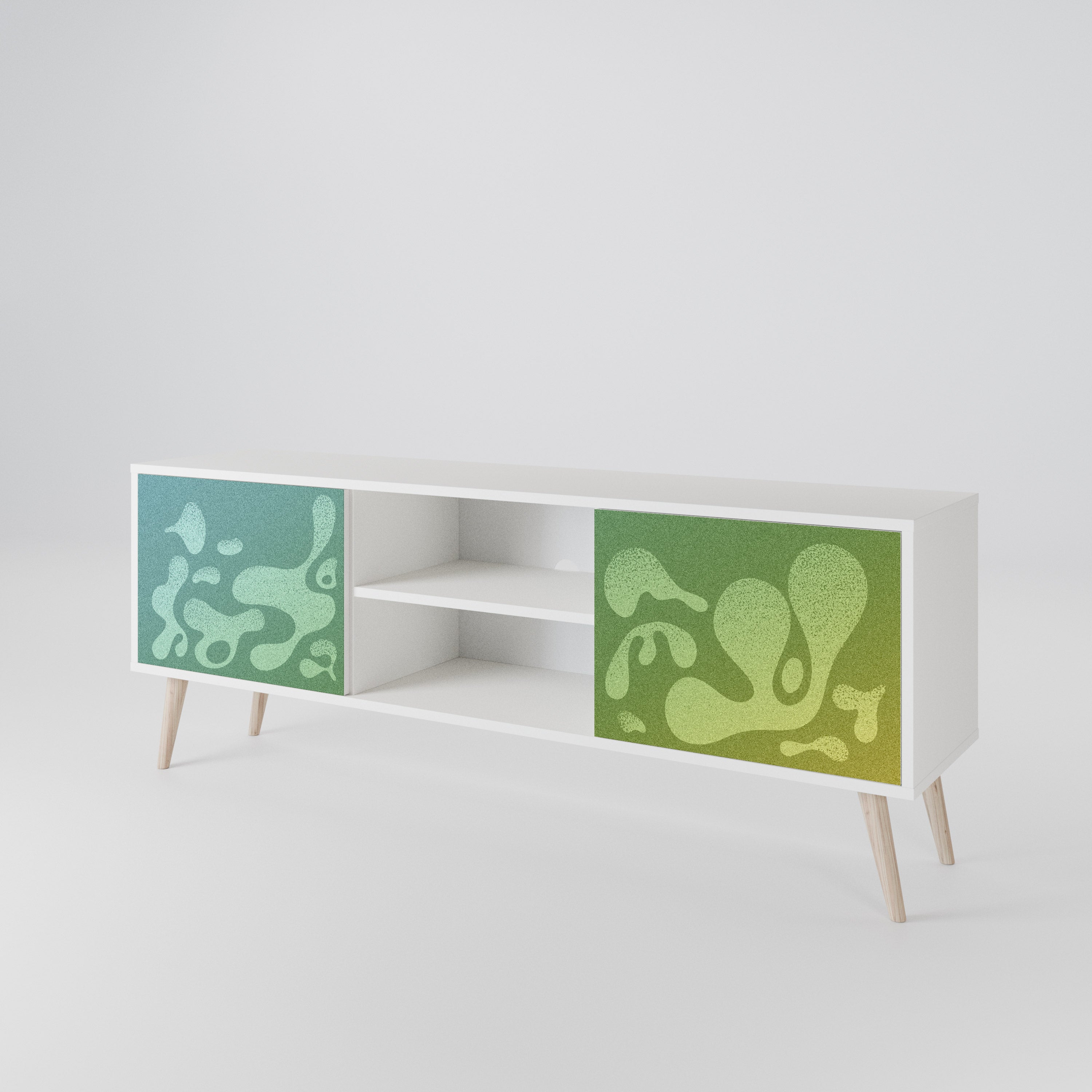 IRREGULAR BLUE Mueble de TV de 2 Puertas