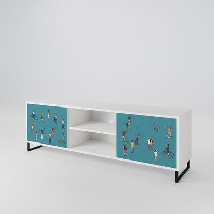 COLLECTIVE STREAM Mueble de TV de 2 Puertas