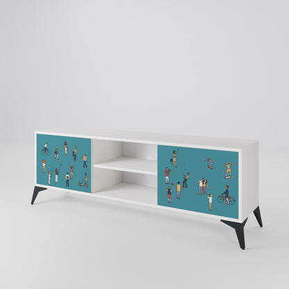 COLLECTIVE STREAM Mueble de TV de 2 Puertas