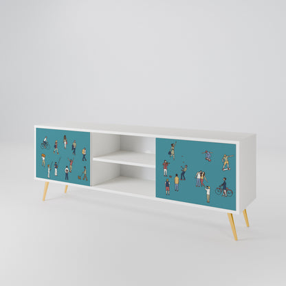 COLLECTIVE STREAM Mueble de TV de 2 Puertas