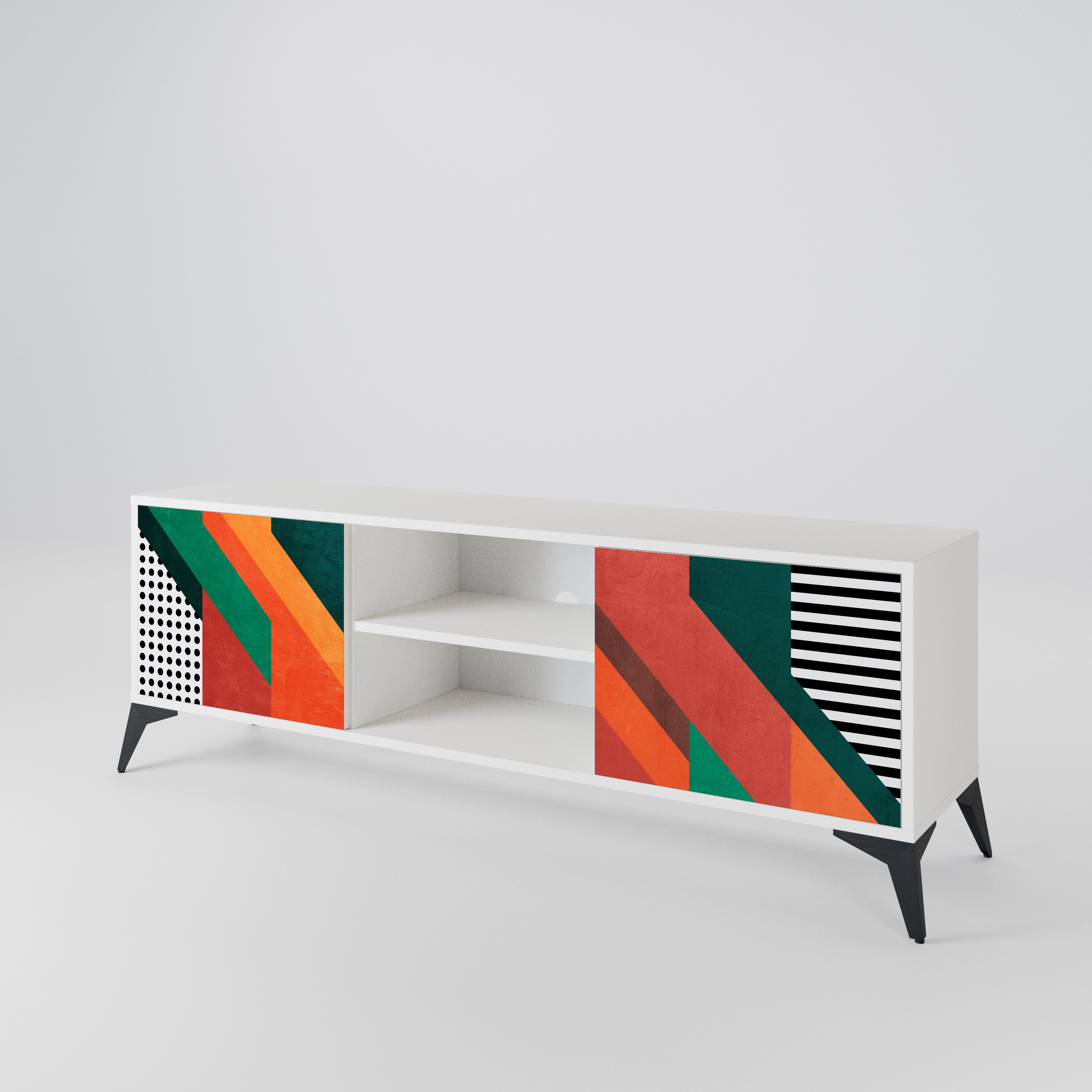 MAKESHIFT ARTISTRY Mueble de TV de 2 Puertas