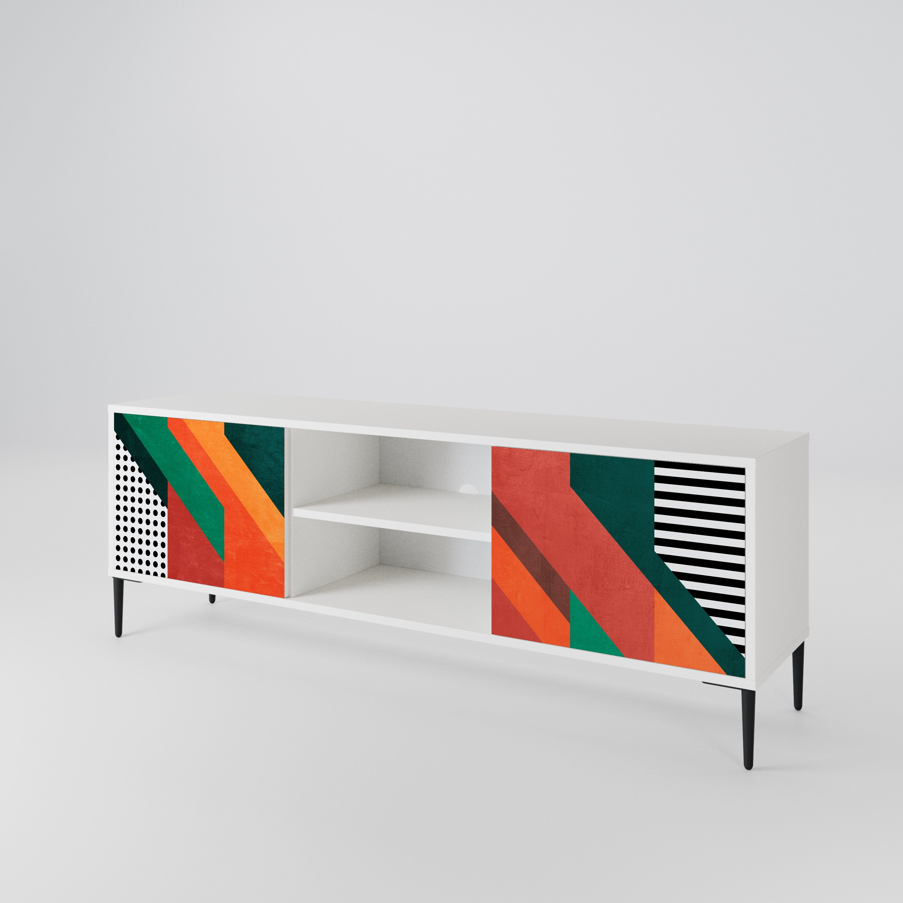 MAKESHIFT ARTISTRY Mueble de TV de 2 Puertas