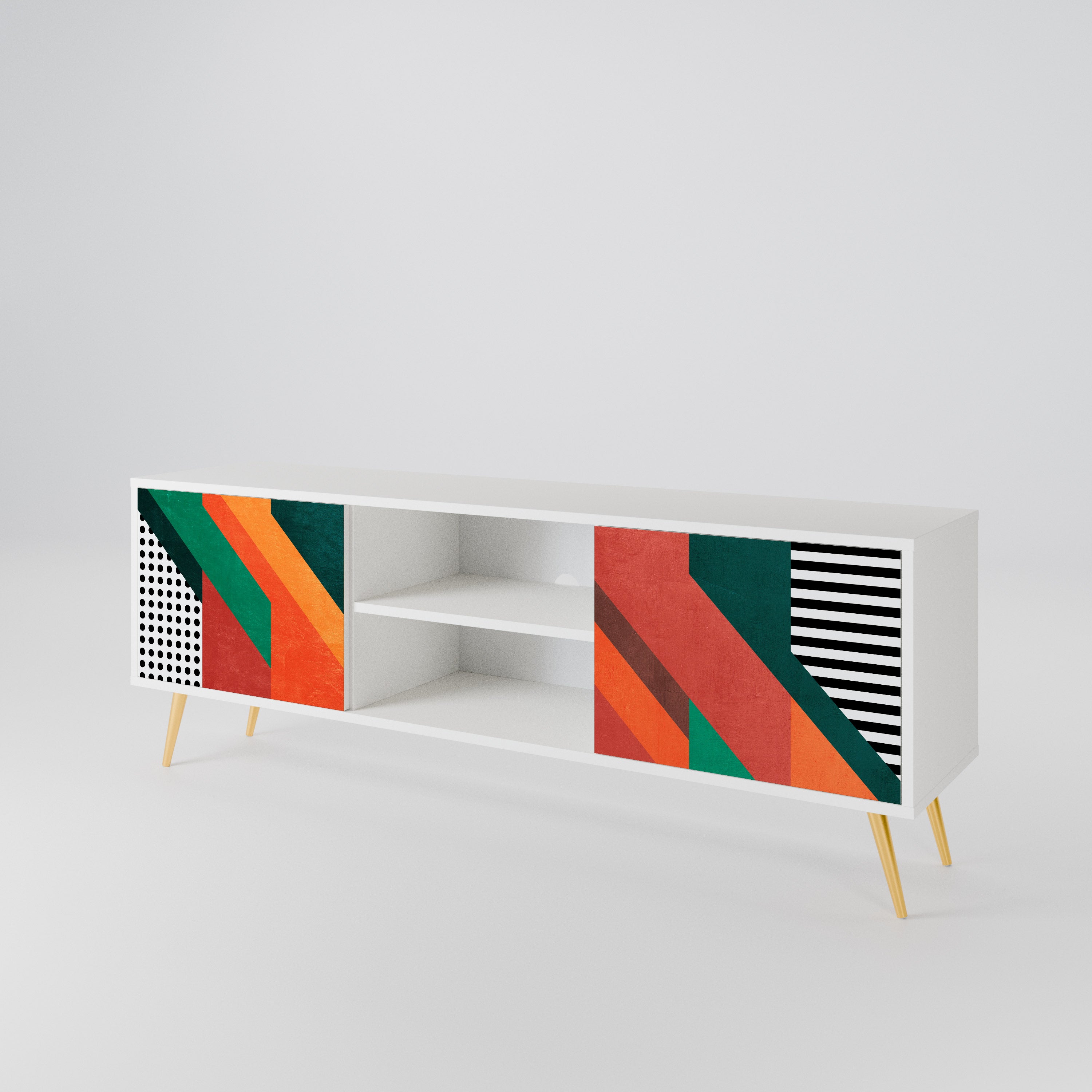 MAKESHIFT ARTISTRY Mueble de TV de 2 Puertas