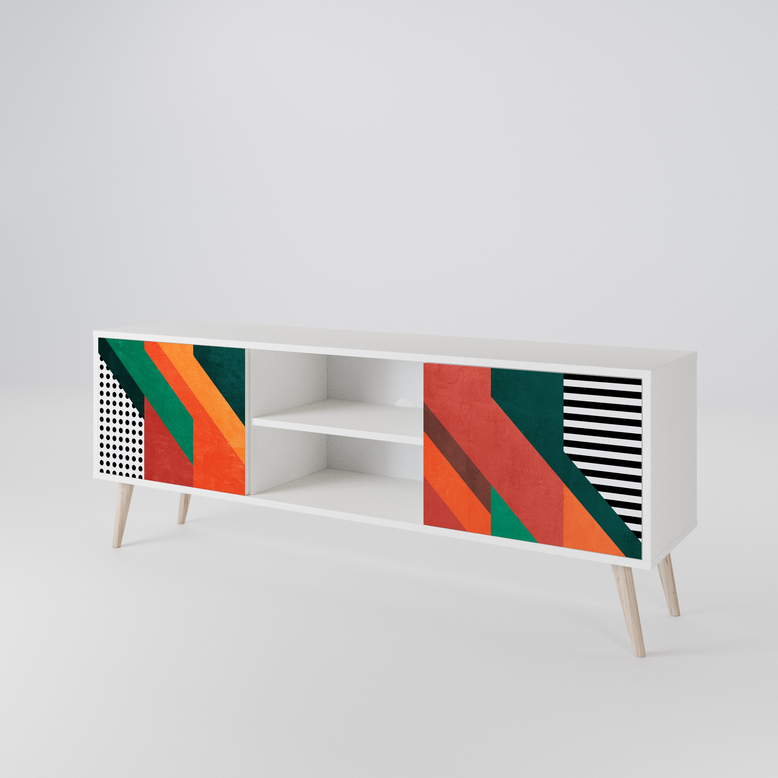MAKESHIFT ARTISTRY Mueble de TV de 2 Puertas