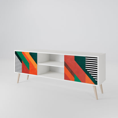 MAKESHIFT ARTISTRY Mueble de TV de 2 Puertas