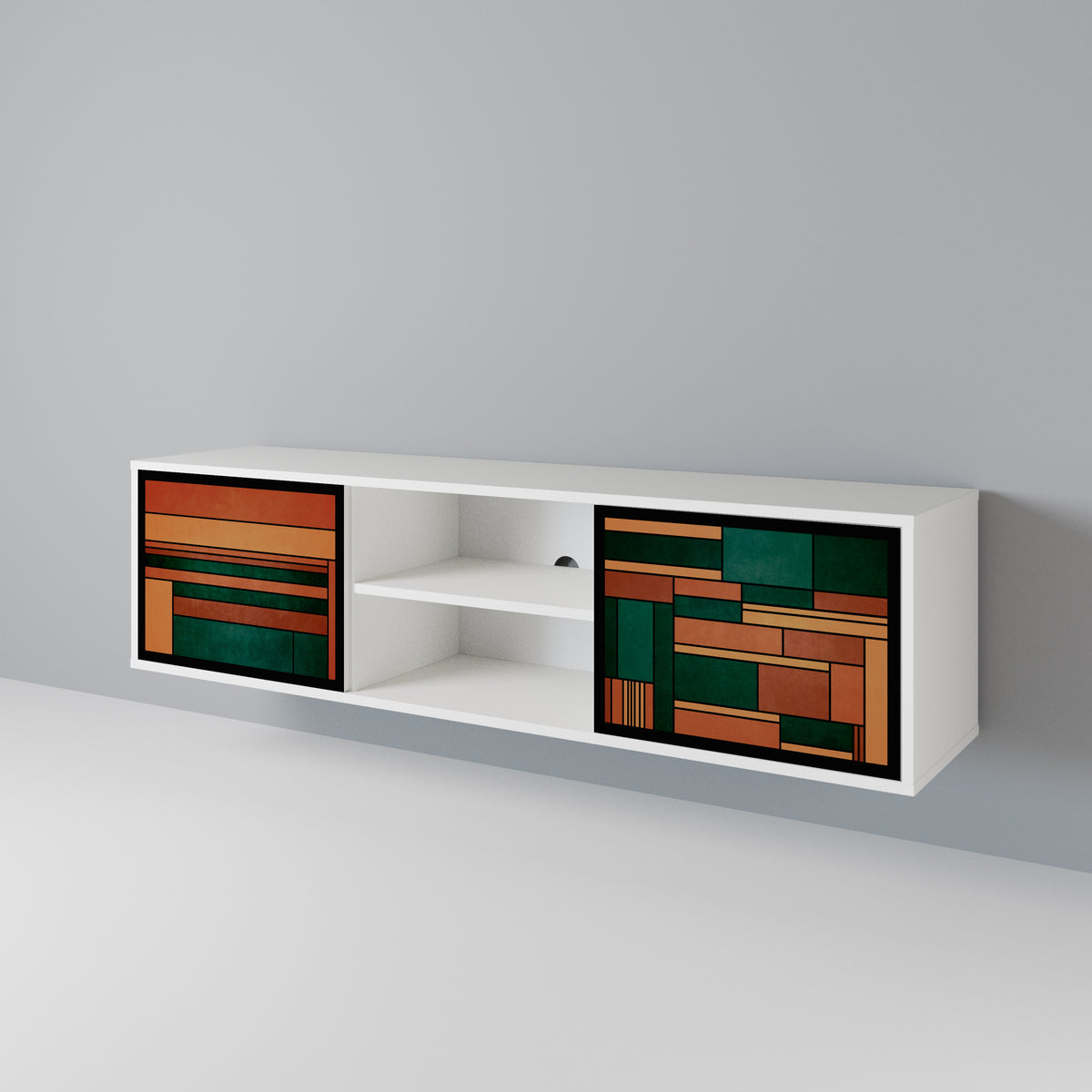 EARTHY FIGURES Móvel de TV de 2 Portas