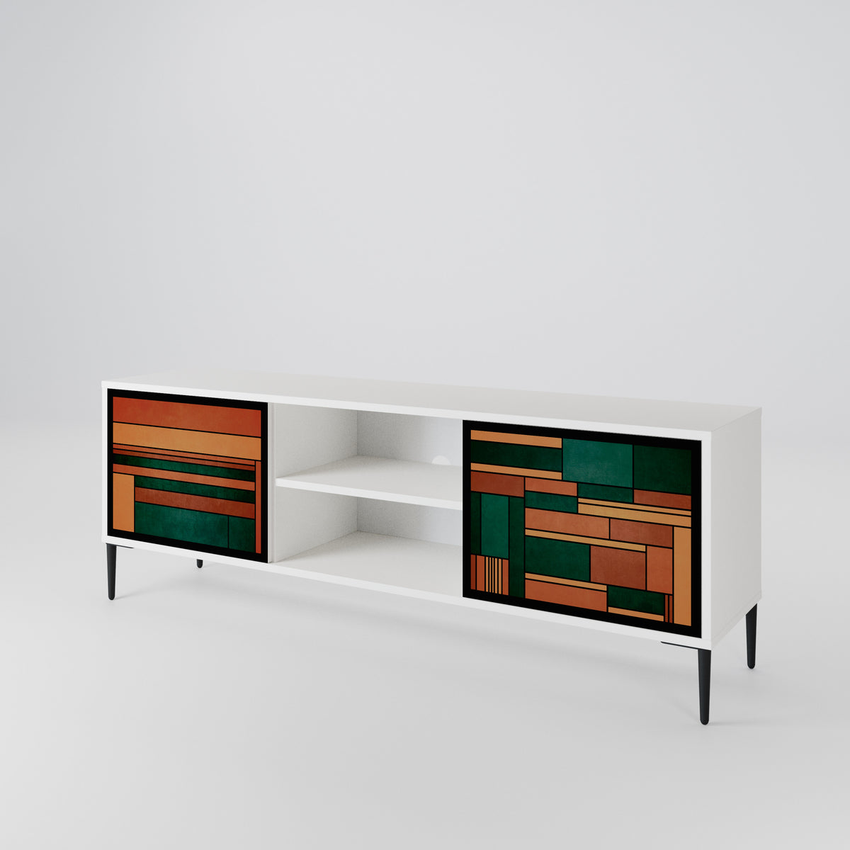 EARTHY FIGURES Móvel de TV de 2 Portas