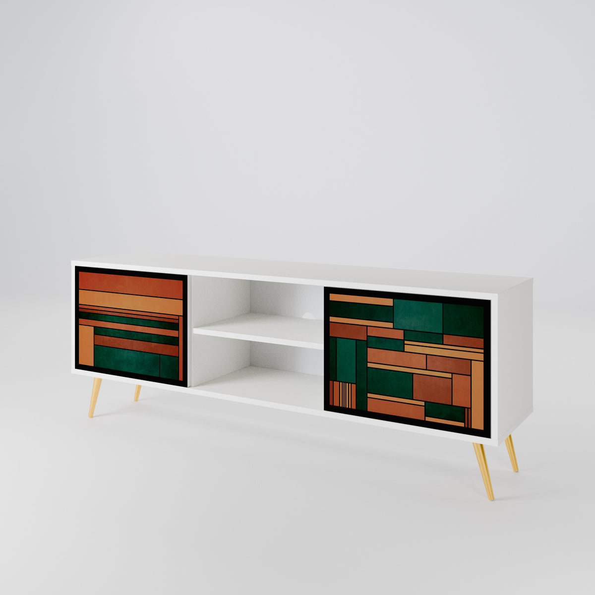 EARTHY FIGURES Móvel de TV de 2 Portas