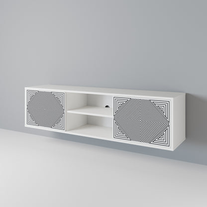 POLYGON ILLUSION TV-bänk med två dörrar
