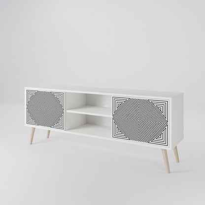 POLYGON ILLUSION TV-bänk med två dörrar