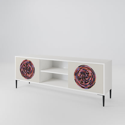 BROWN CIRCLES Mueble de TV de 2 Puertas