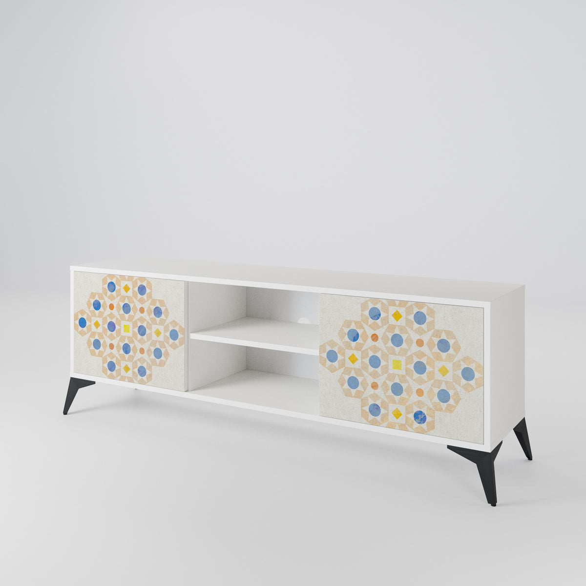 PATTERNED PRISM Mueble de TV de 2 Puertas