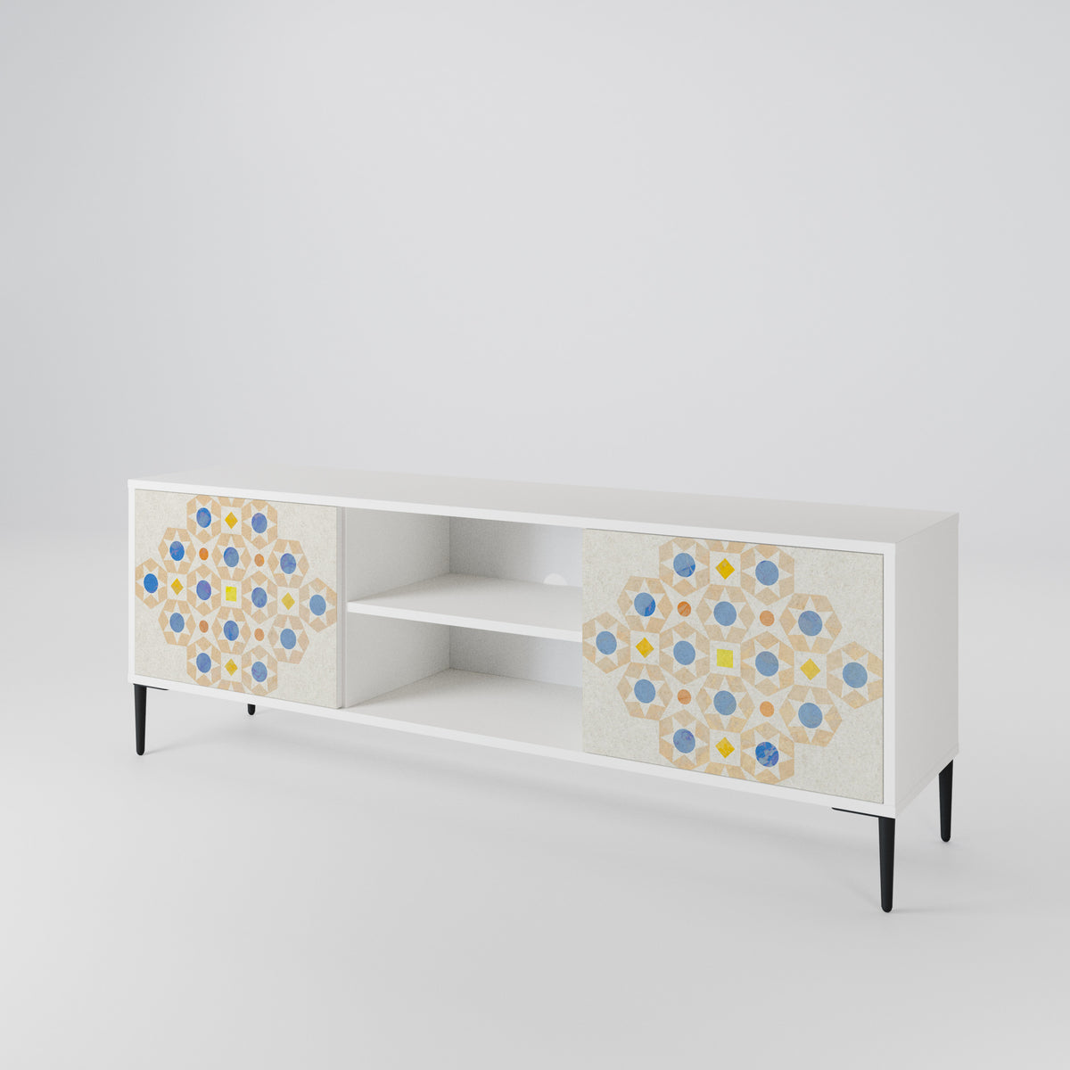PATTERNED PRISM Mueble de TV de 2 Puertas