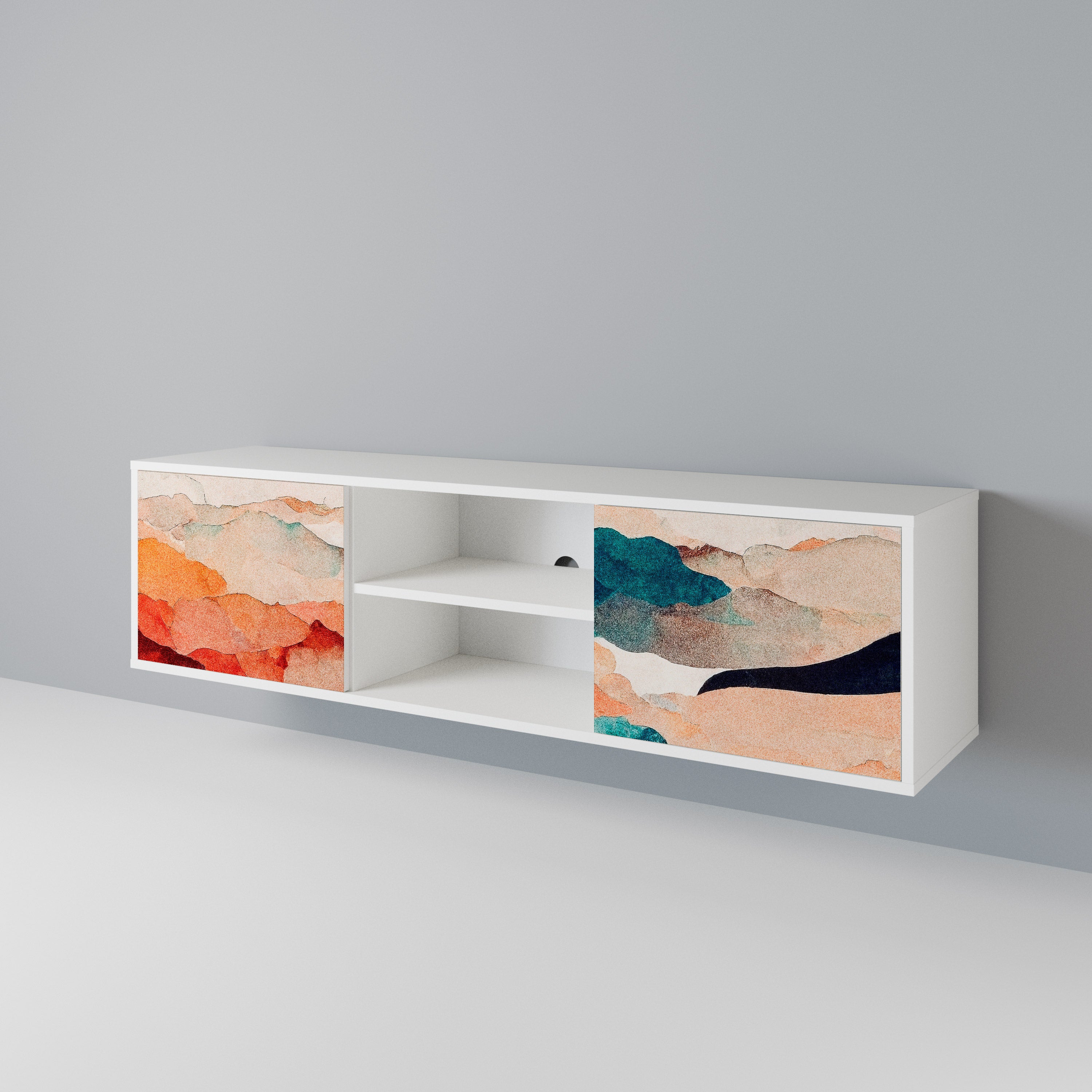 ABSTRACT LANDSCAPE 2-Door TV Cabinet