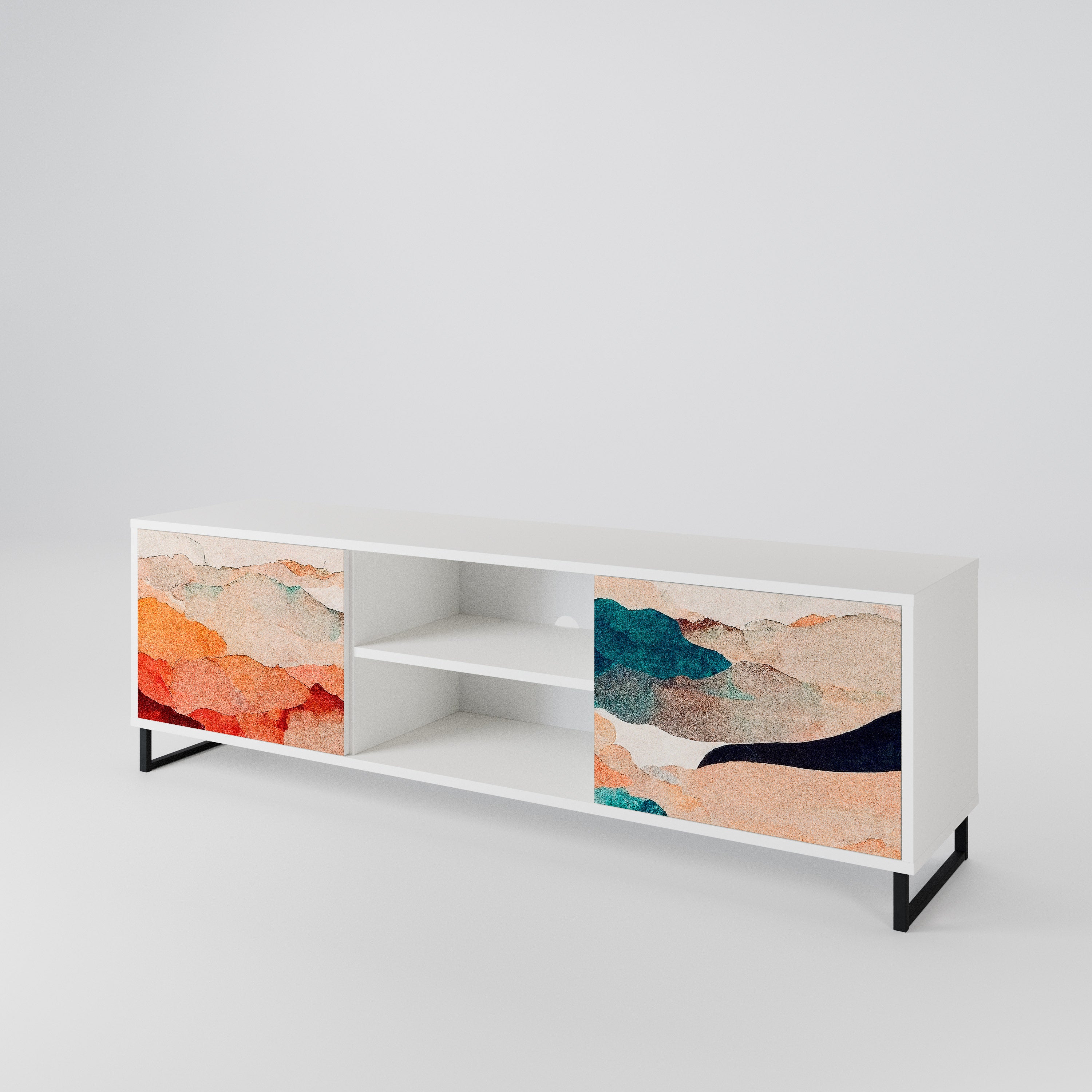 ABSTRACT LANDSCAPE 2-Door TV Cabinet