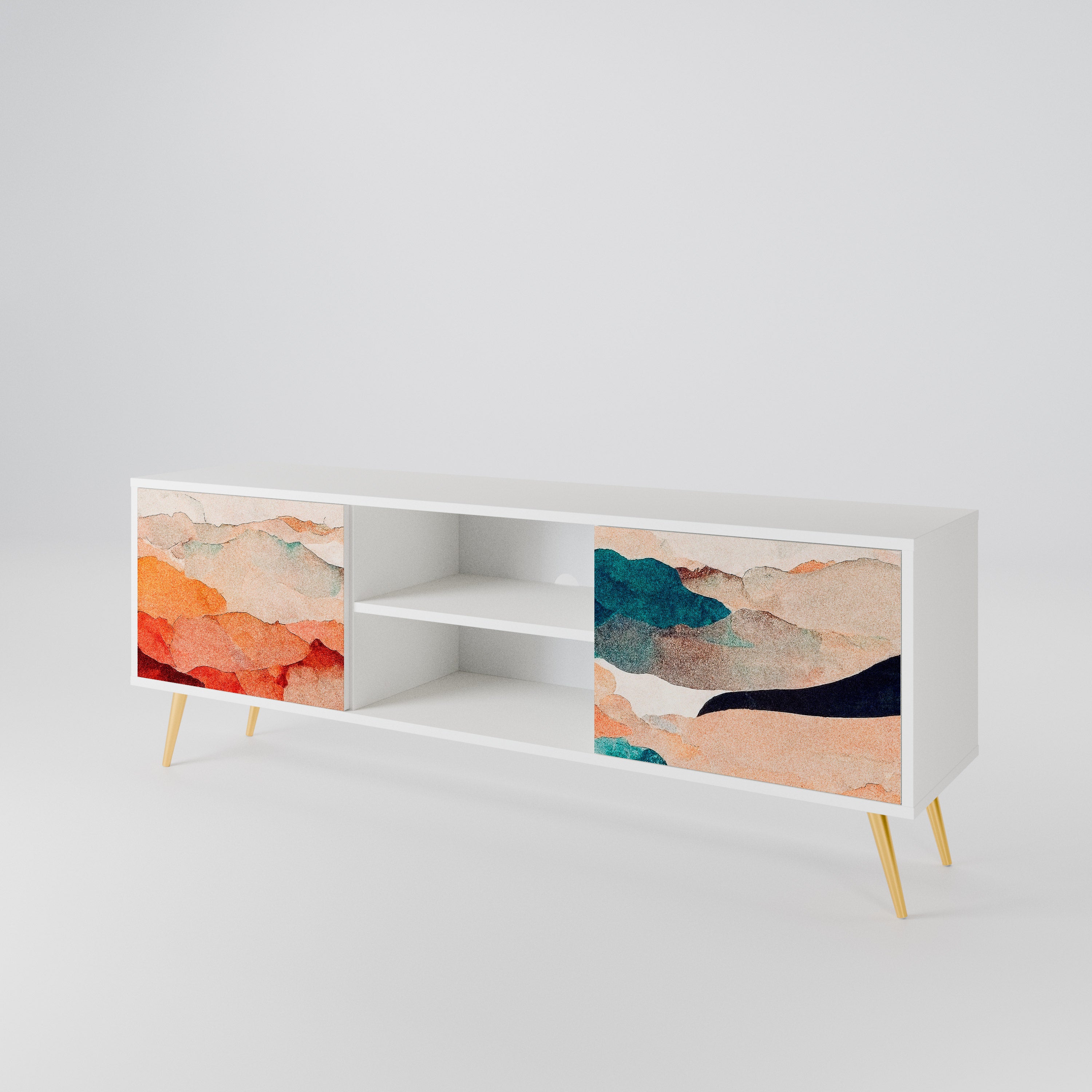 ABSTRACT LANDSCAPE 2-Door TV Cabinet