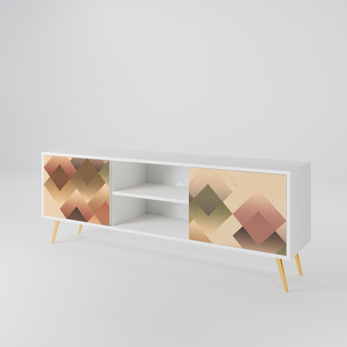 GEOMETRIC FUSION Móvel de TV de 2 Portas