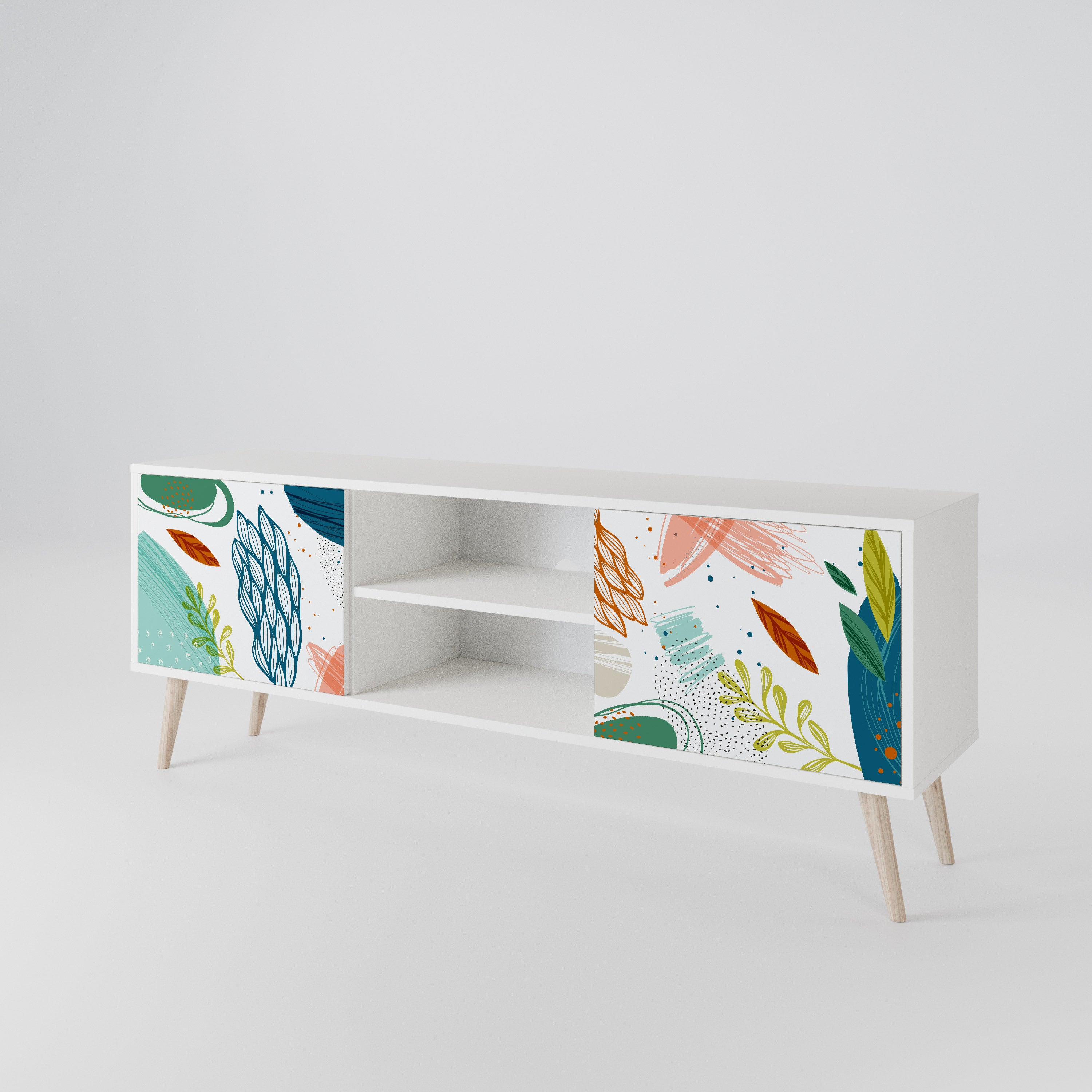 BOTANICAL HURRICANE Dvoudveřový TV stolek