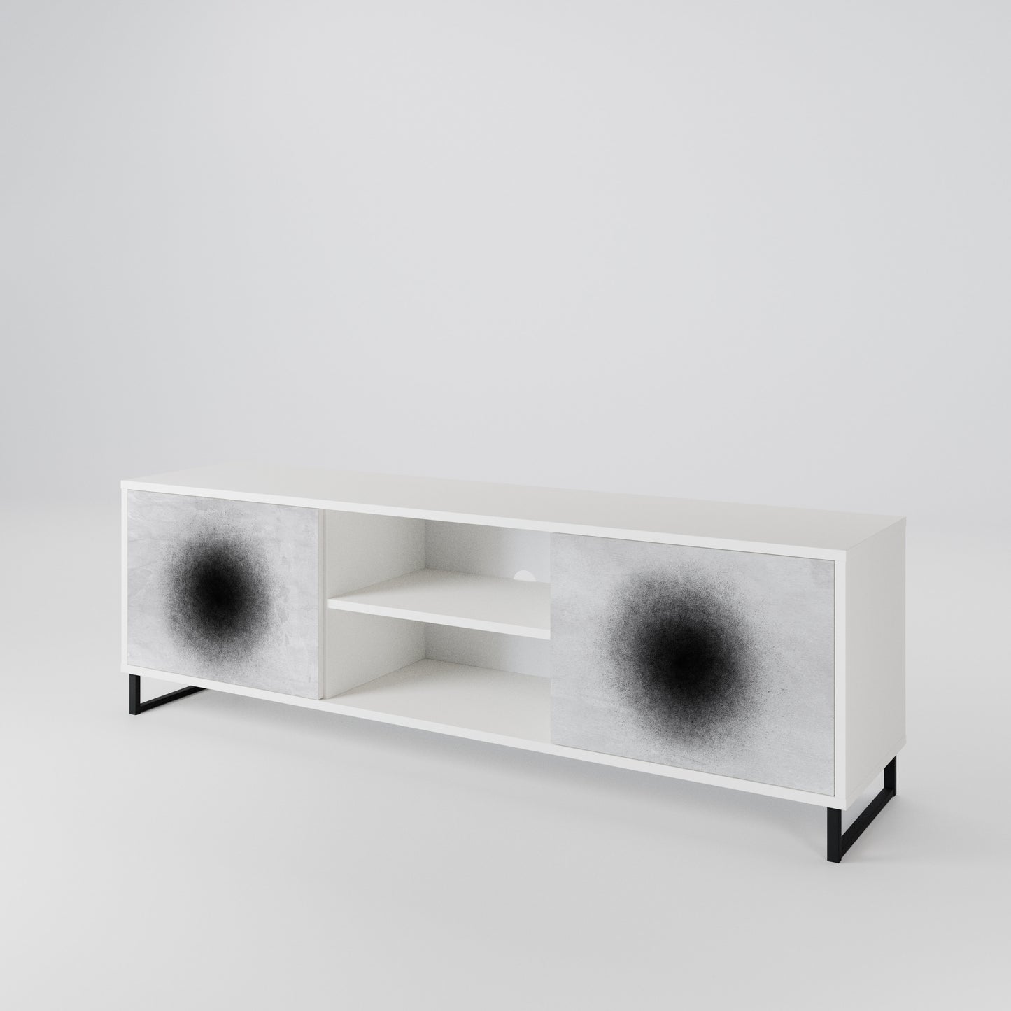 BLACK HOLE Dvoudveřový TV stolek