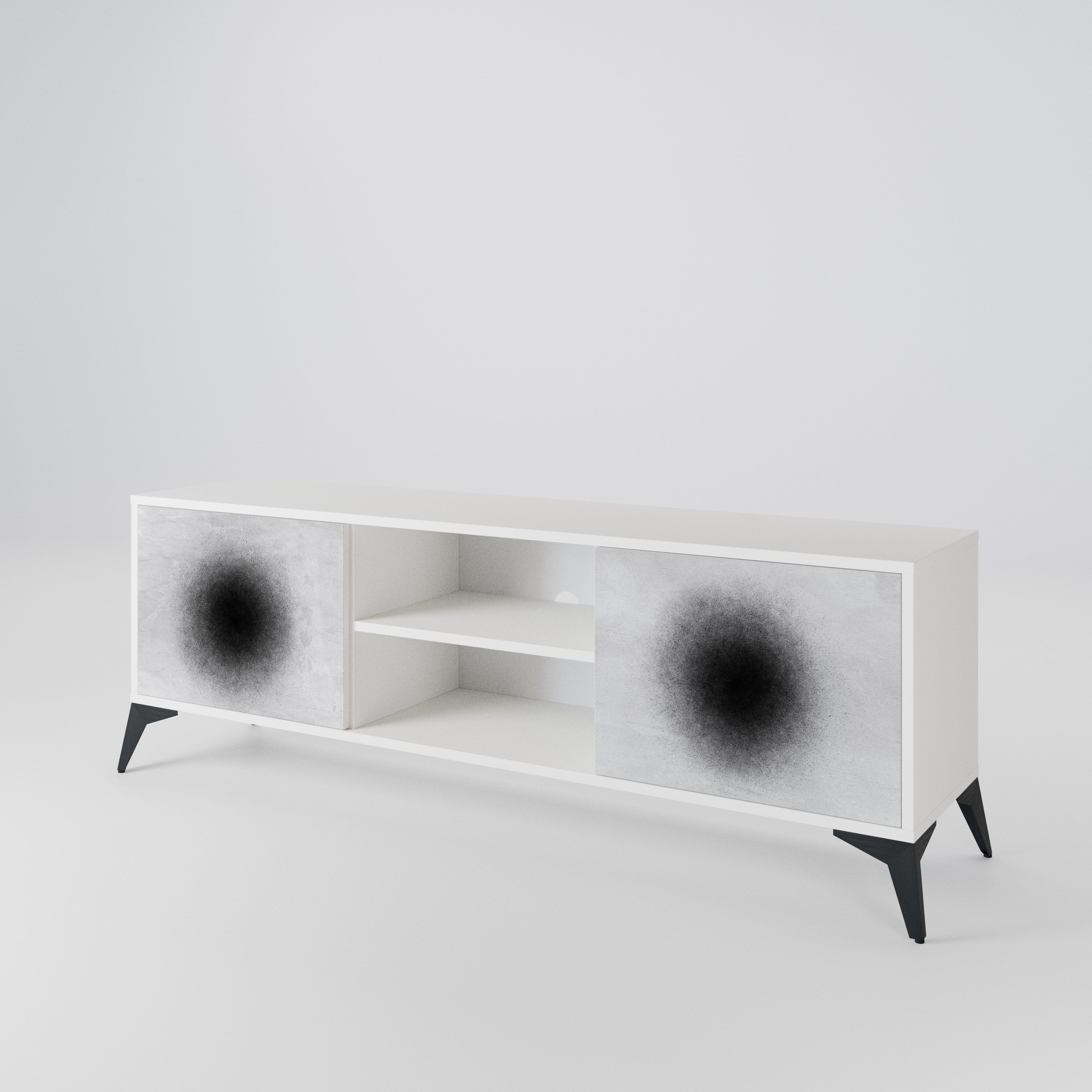 BLACK HOLE Dvoudveřový TV stolek