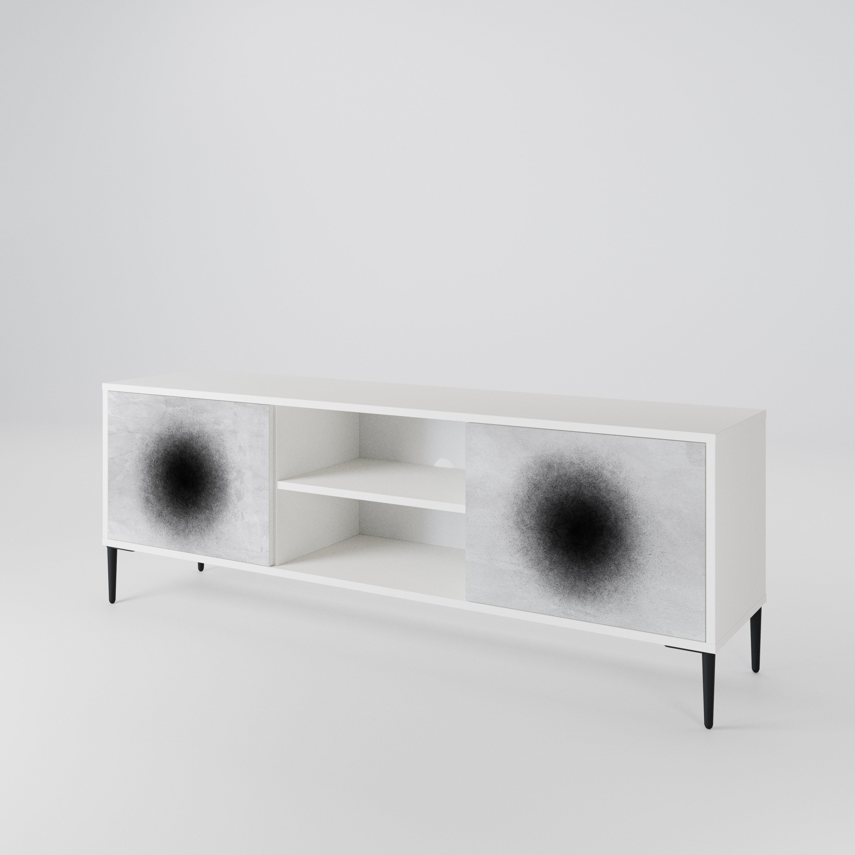 BLACK HOLE Dvoudveřový TV stolek