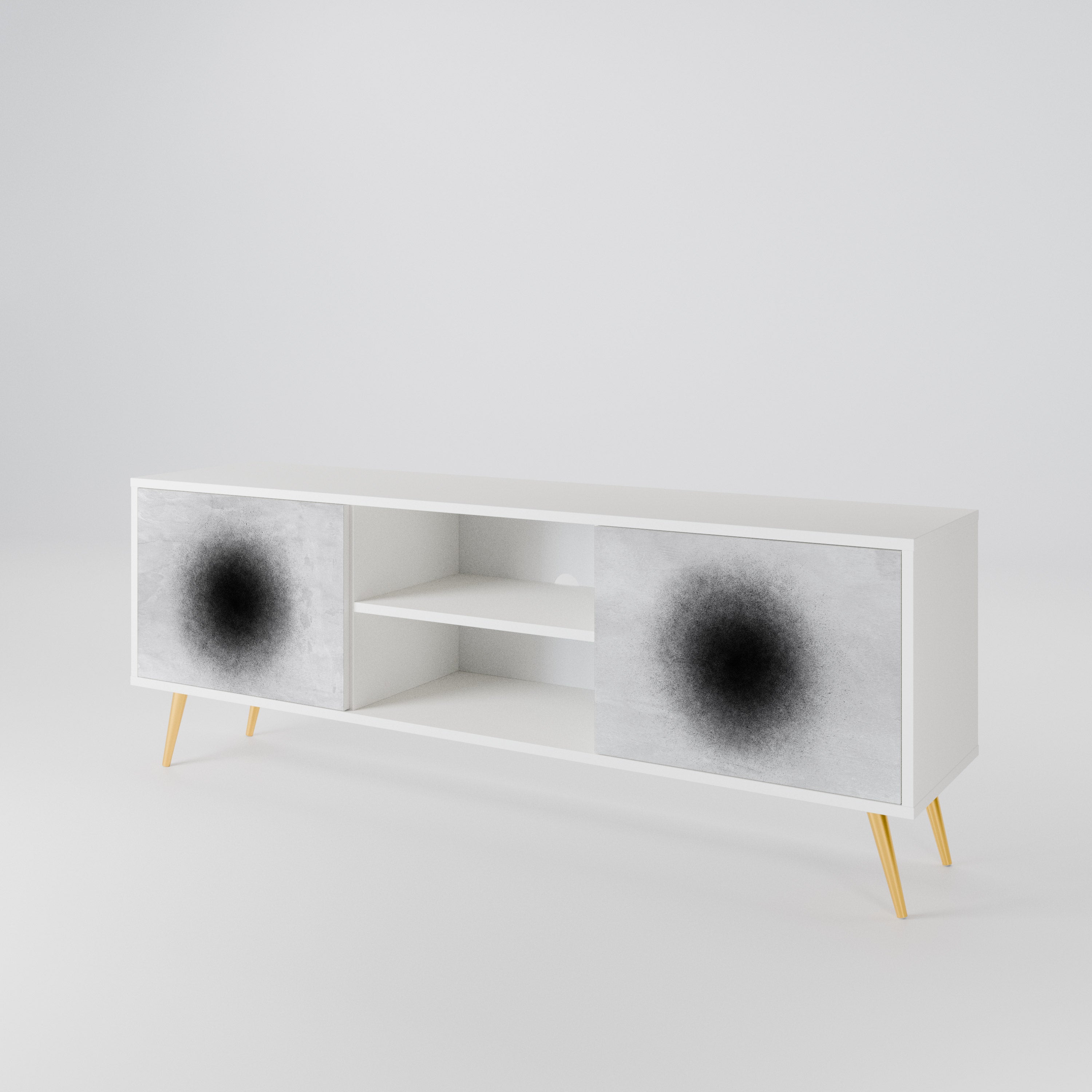 BLACK HOLE Dvoudveřový TV stolek