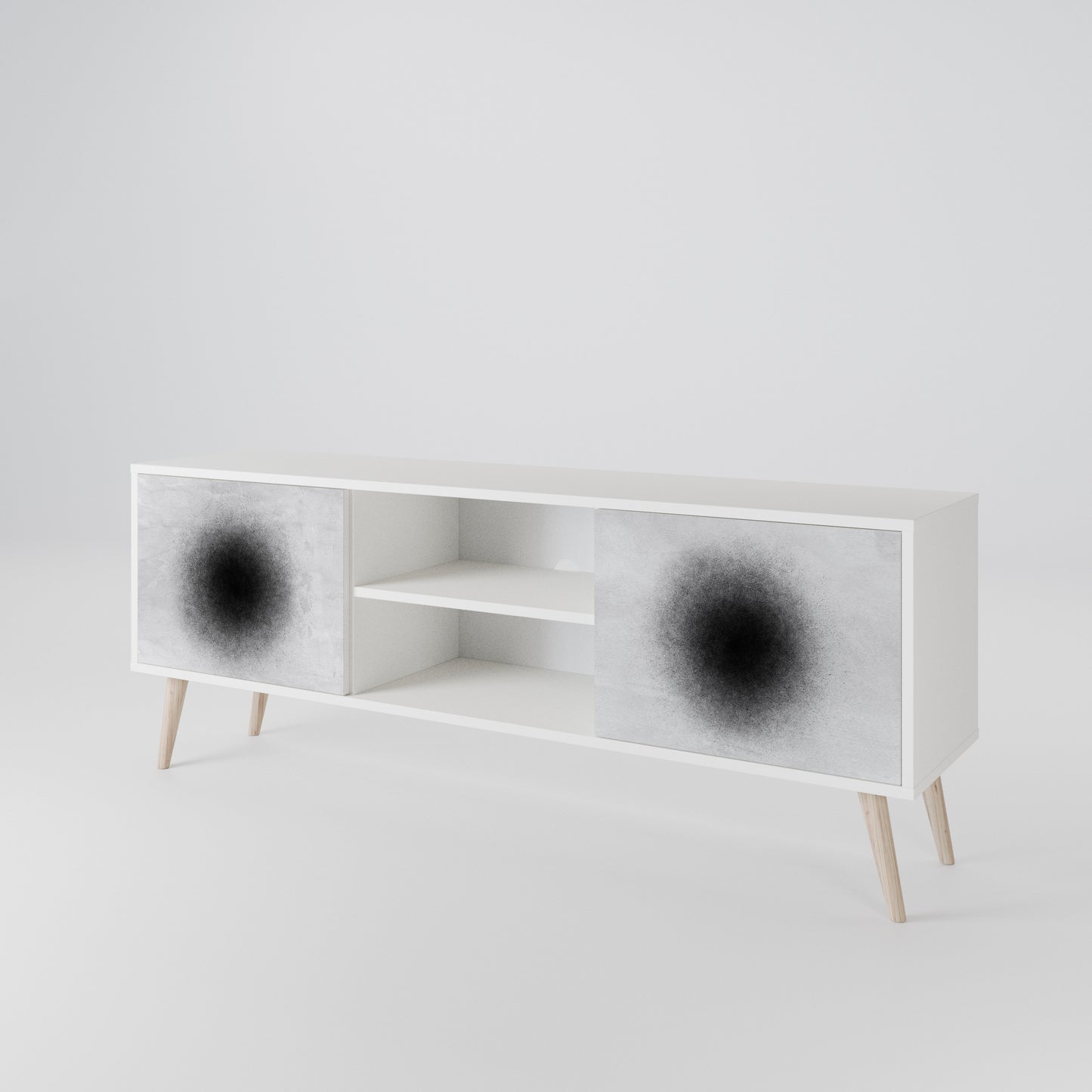 BLACK HOLE Dvoudveřový TV stolek