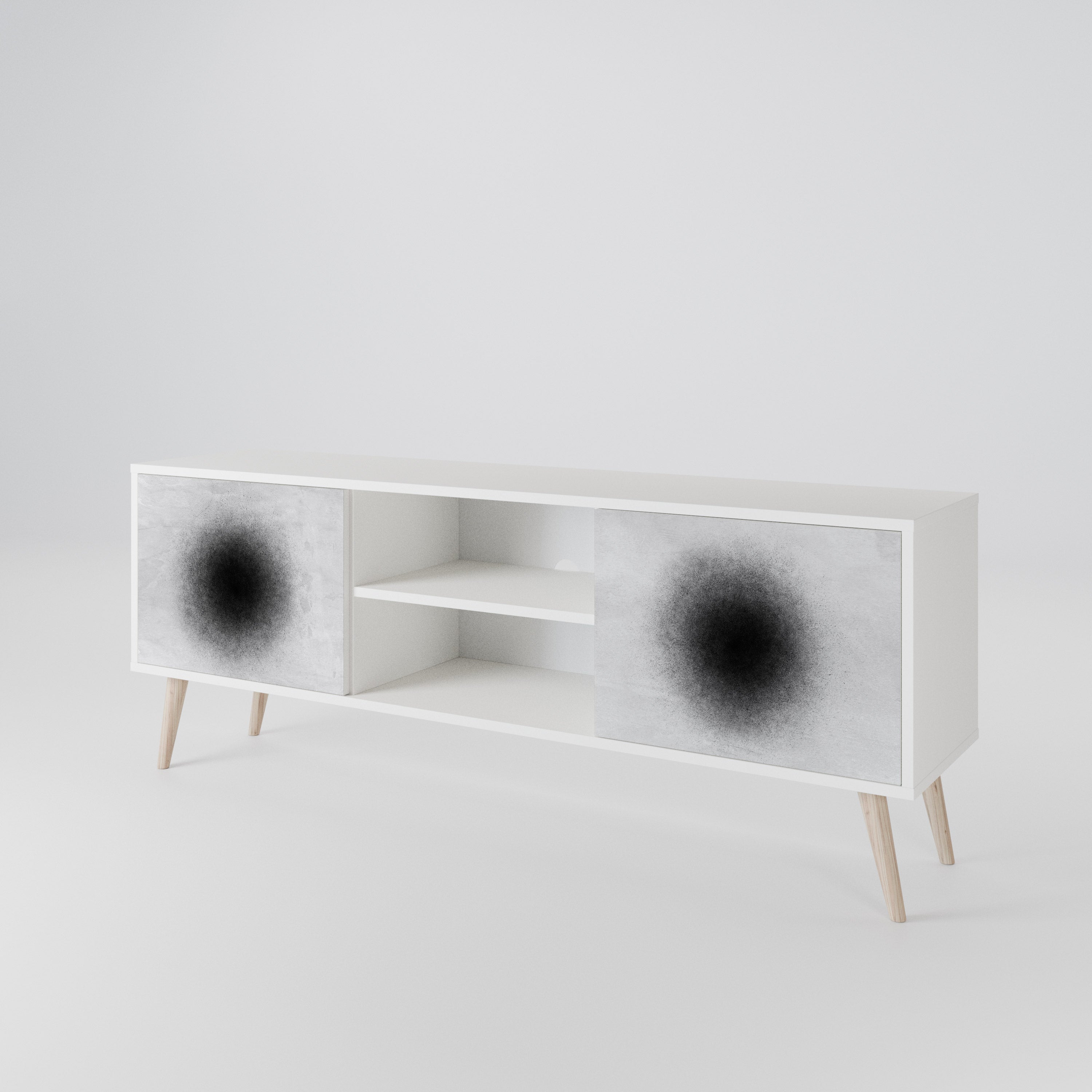 BLACK HOLE Dvoudveřový TV stolek