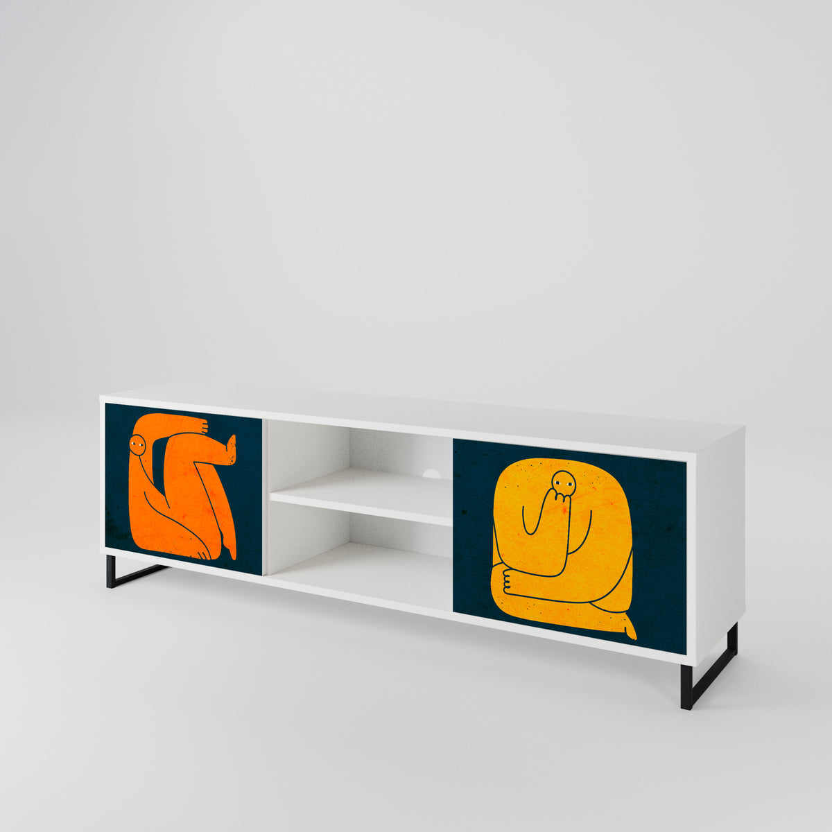 TOGETHER BUT SEPARATELY 2-Door TV Cabinet