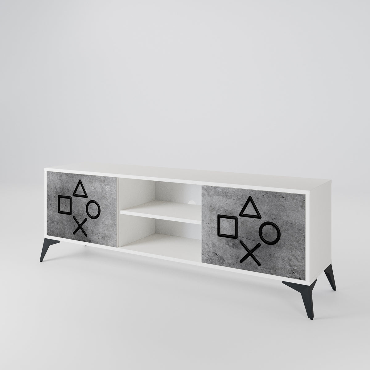 GAMER CHOICE Mueble de TV de 2 Puertas