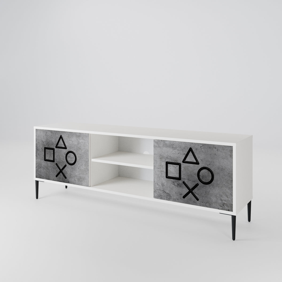 GAMER CHOICE Mueble de TV de 2 Puertas