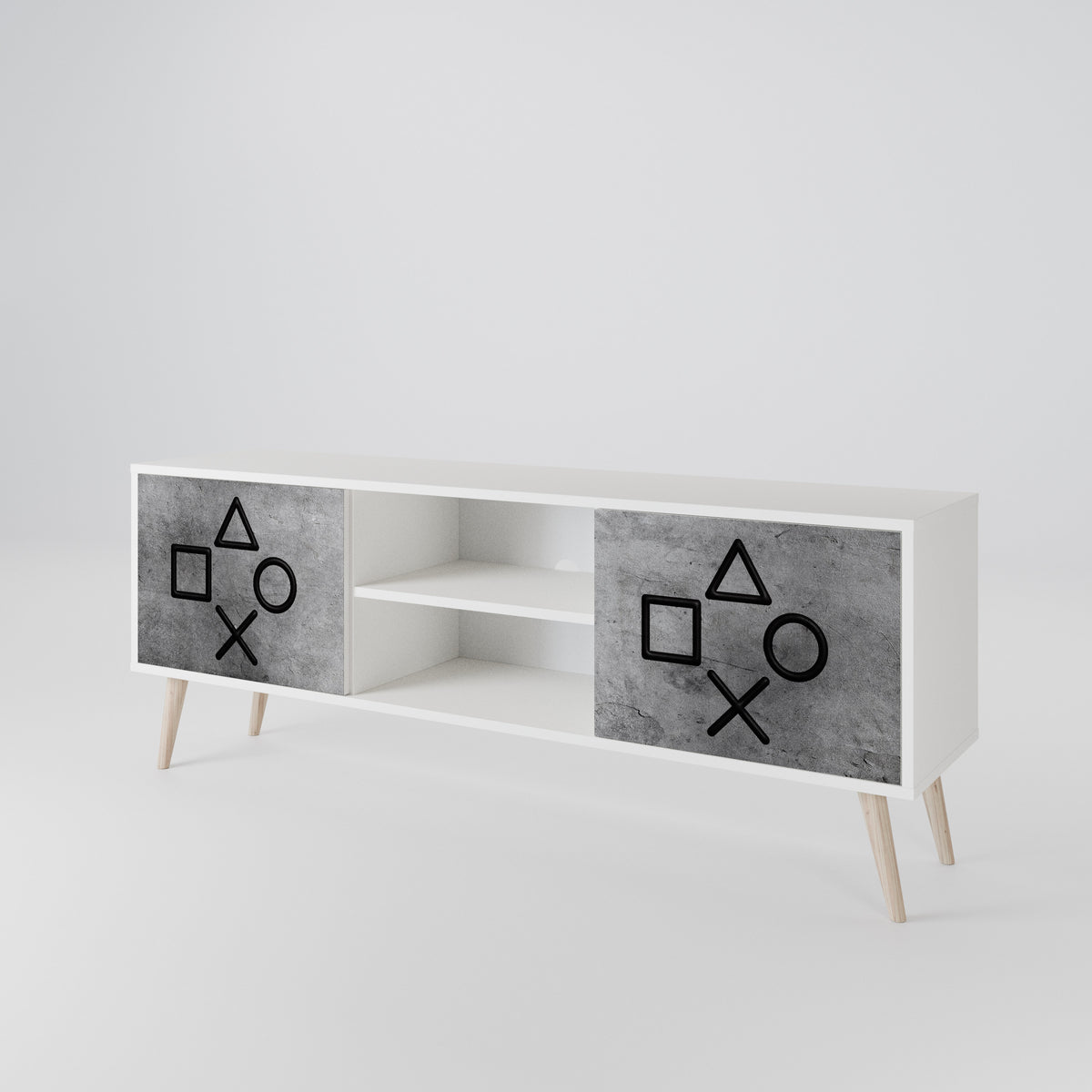 GAMER CHOICE Mueble de TV de 2 Puertas