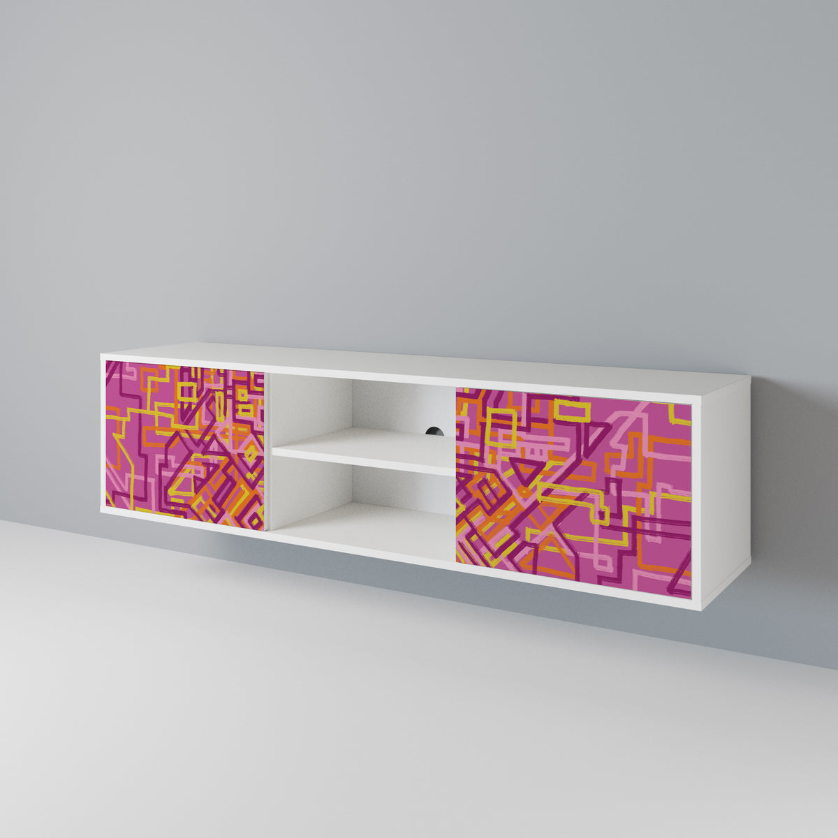 LOVELY MEMORIES Mueble de TV de 2 Puertas