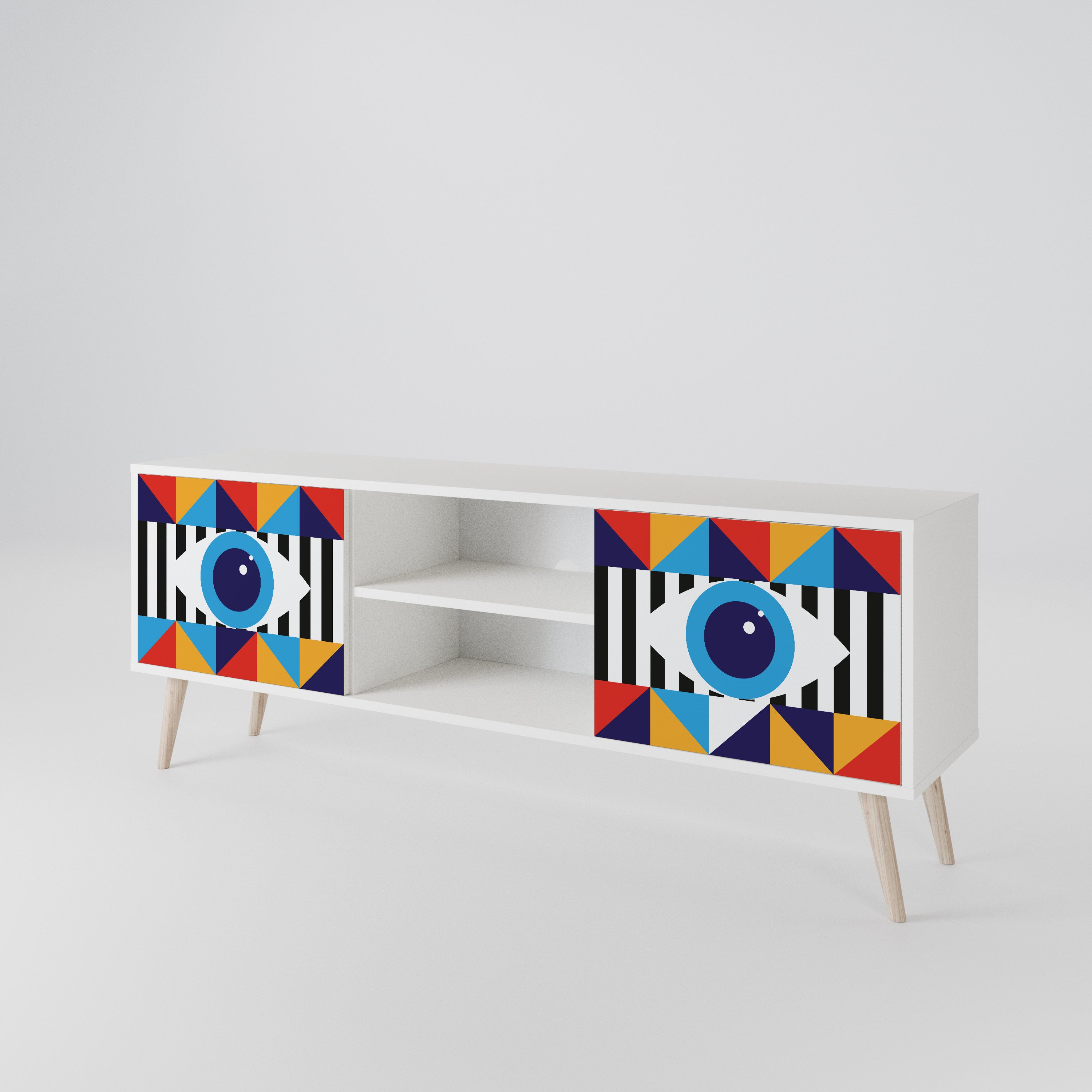 ABSTRACTION AND GEOMETRY Dvoudveřový TV stolek