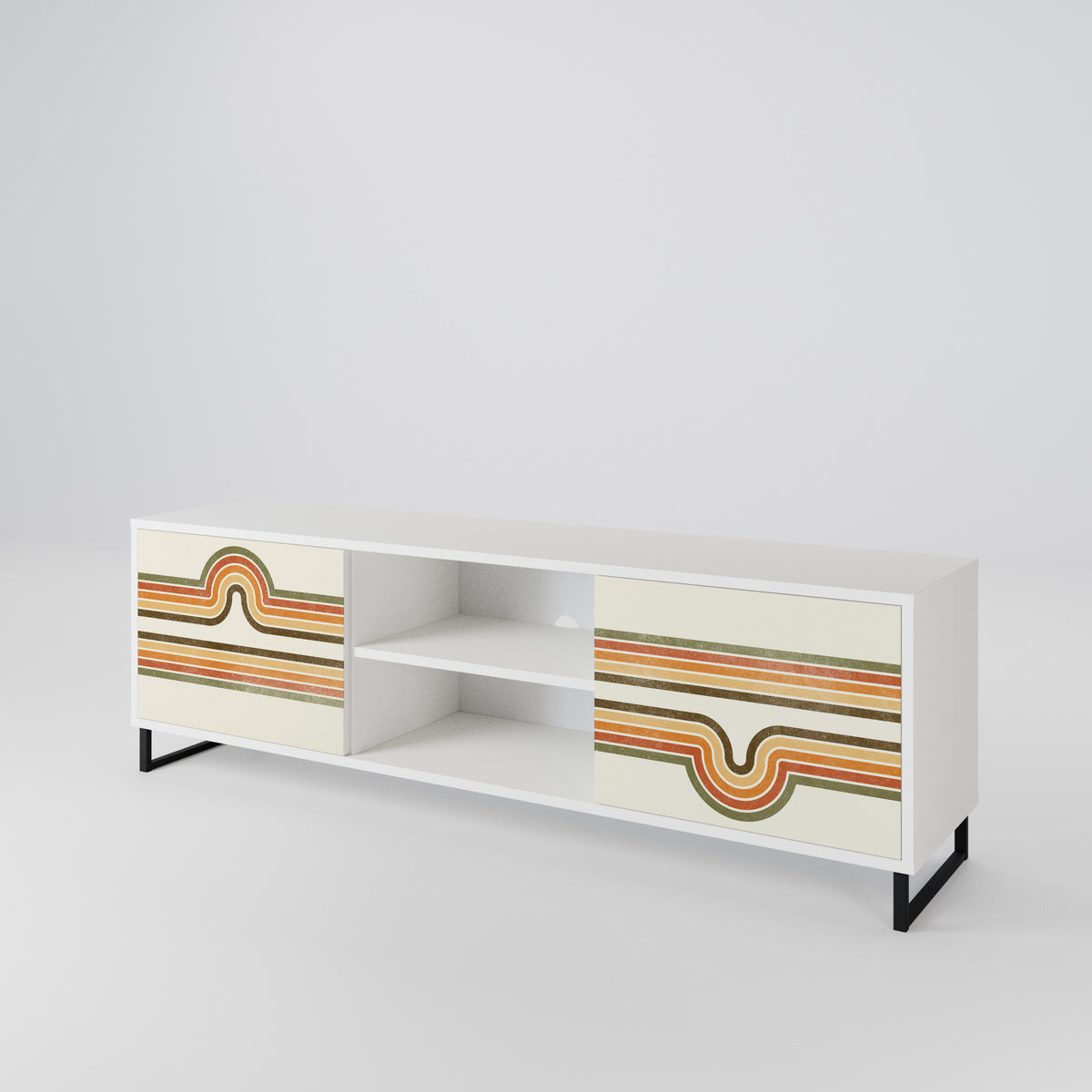 EXCEPTIONAL STREAM Mueble de TV de 2 Puertas