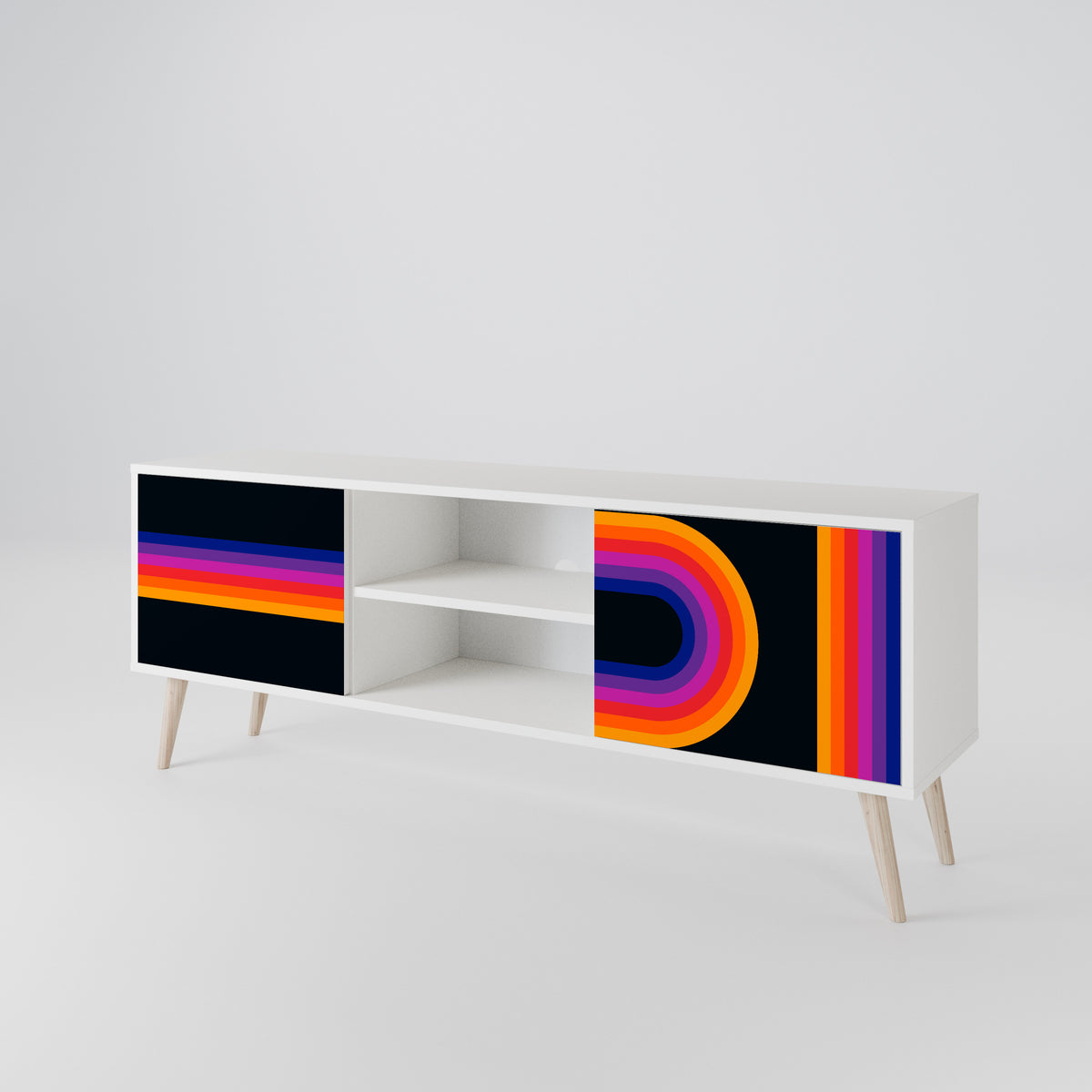 BLINDED BY THE LIGHTS Mueble de TV de 2 Puertas
