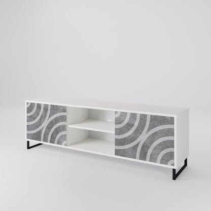 CIRCLE CONCRETE Mueble de TV de 2 Puertas
